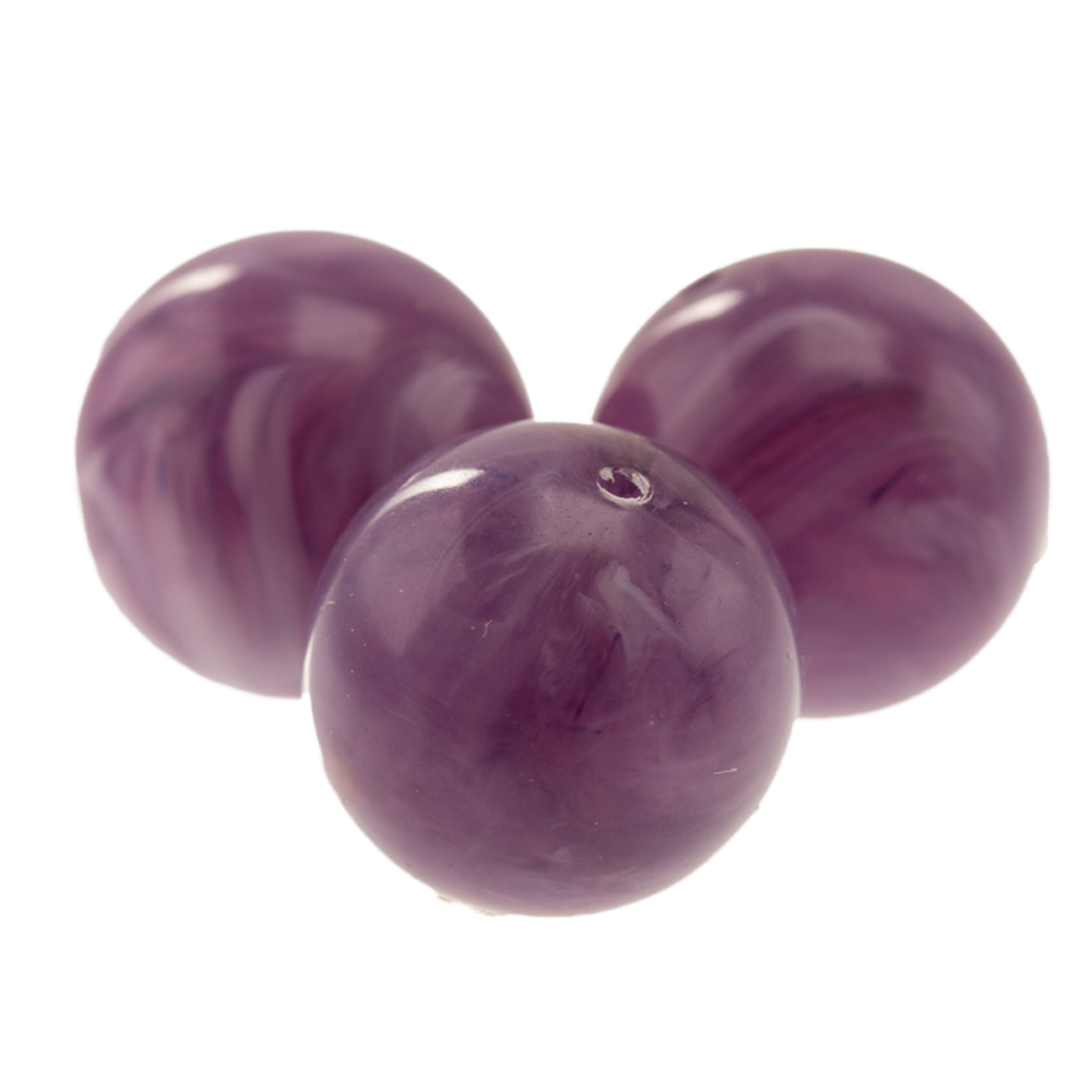 10mm Roundbead in purple Marbled