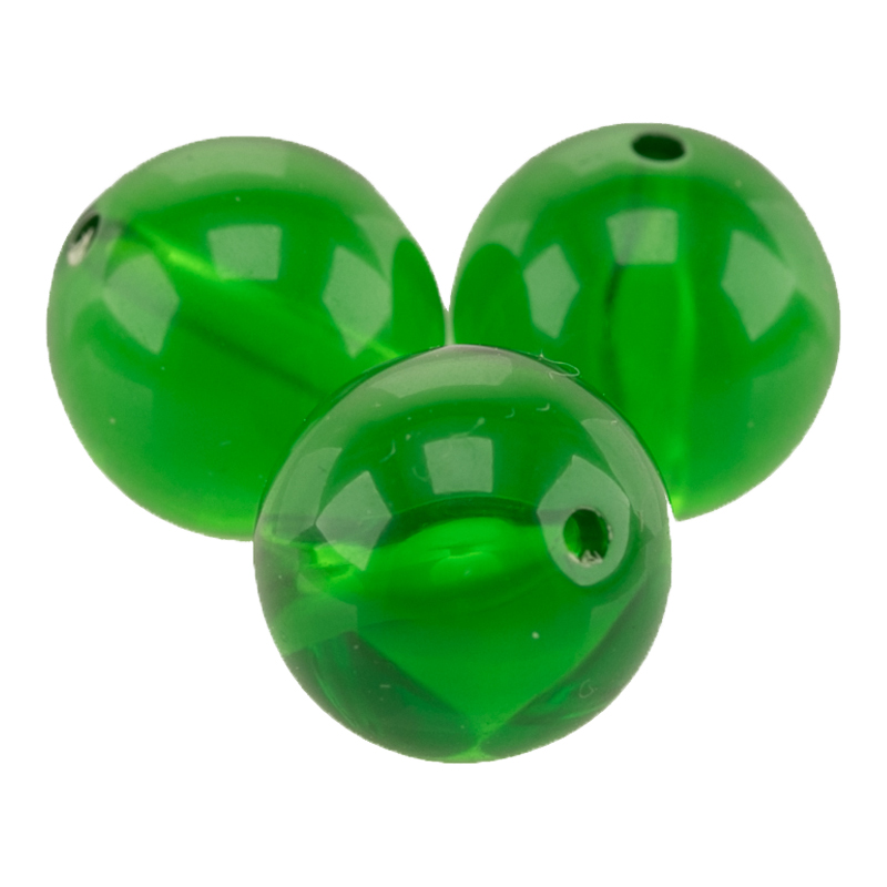 10mm Roundbead in emerald Translucent