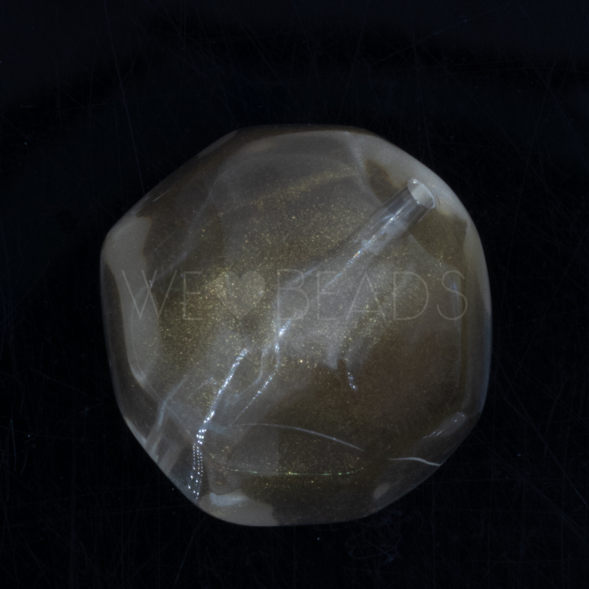 21mm Perle Barock in goldstaub kristall