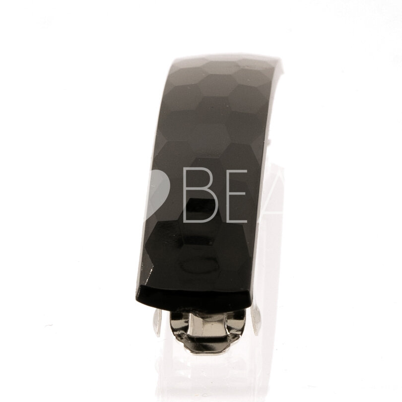 Haarspange Rechteck in schwarz medium