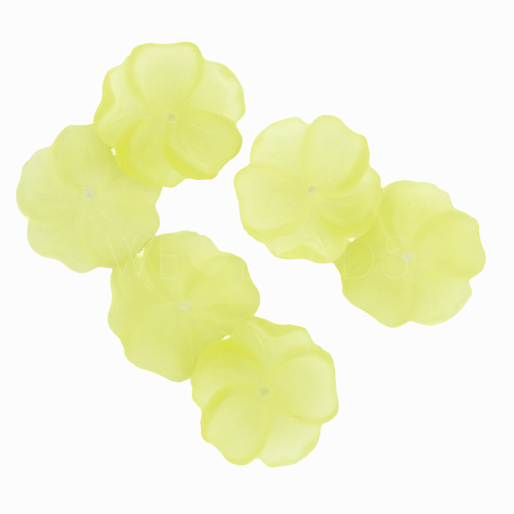 14mm Flower Beads in Acacia yellow