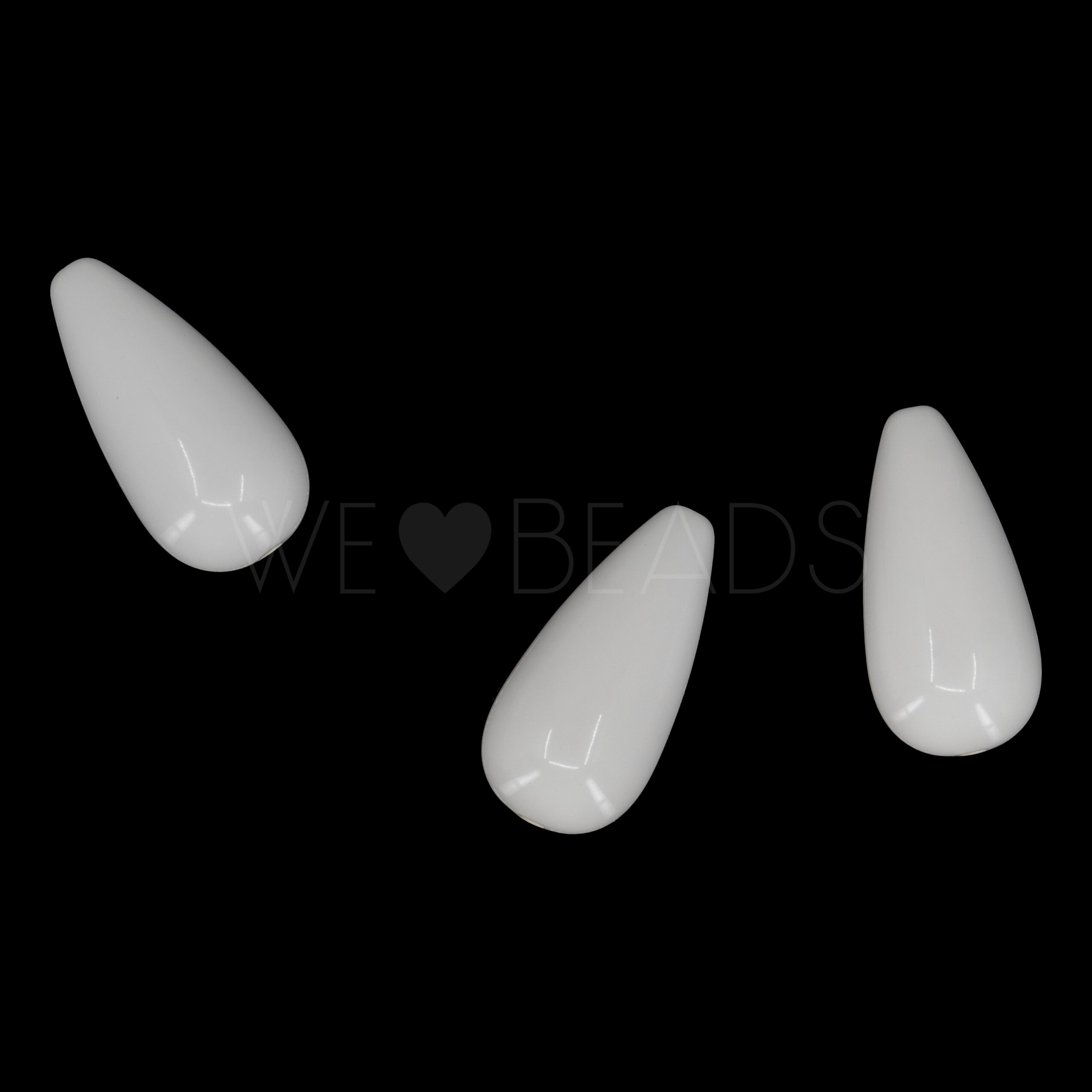 16x8 drop Beads in white