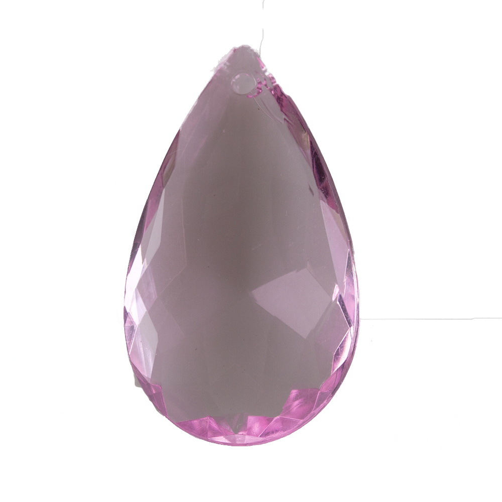 29x18 Tropfen Anhänger - rosa Transparent
