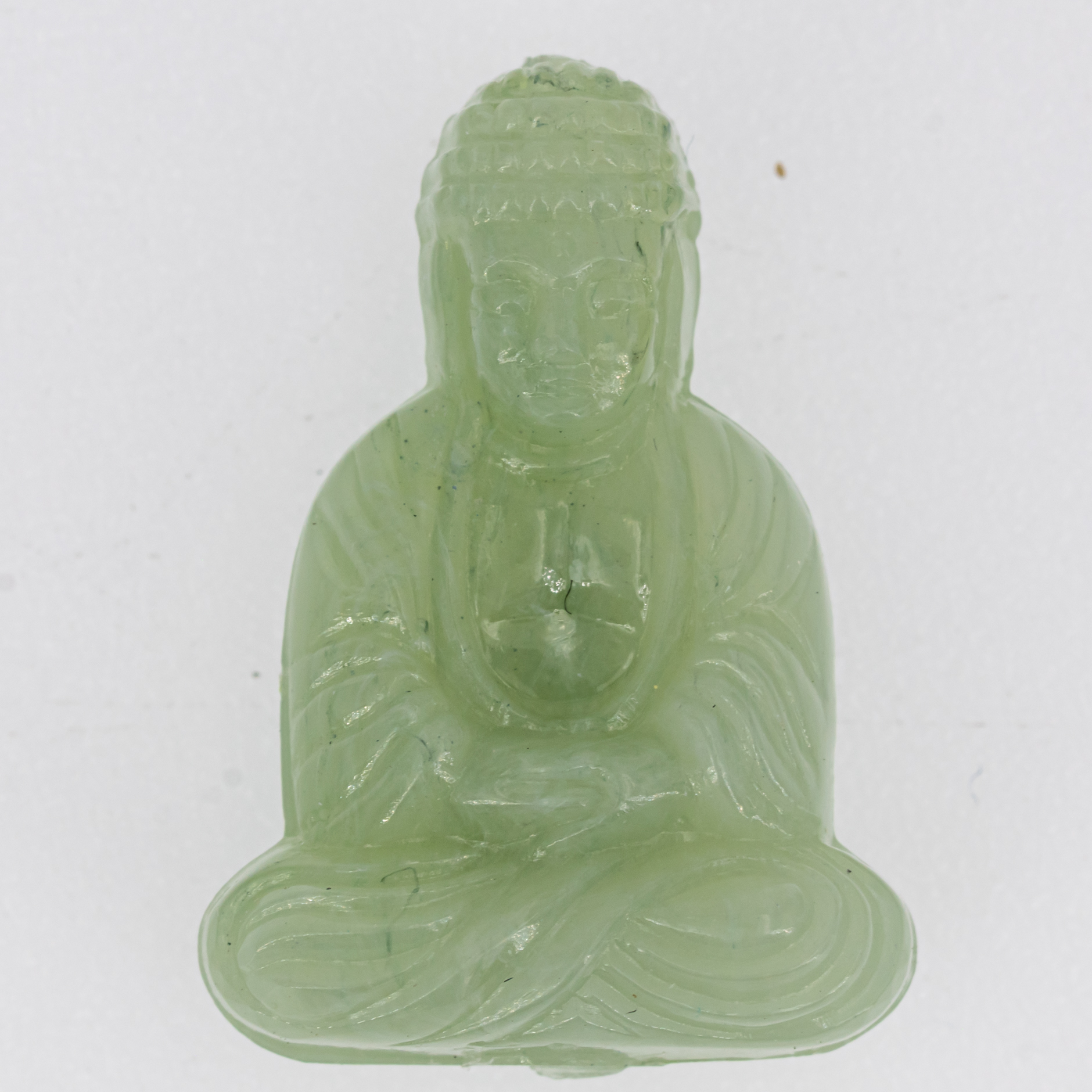 25x18 Buddha-Perle sitzend in jade  Marmor