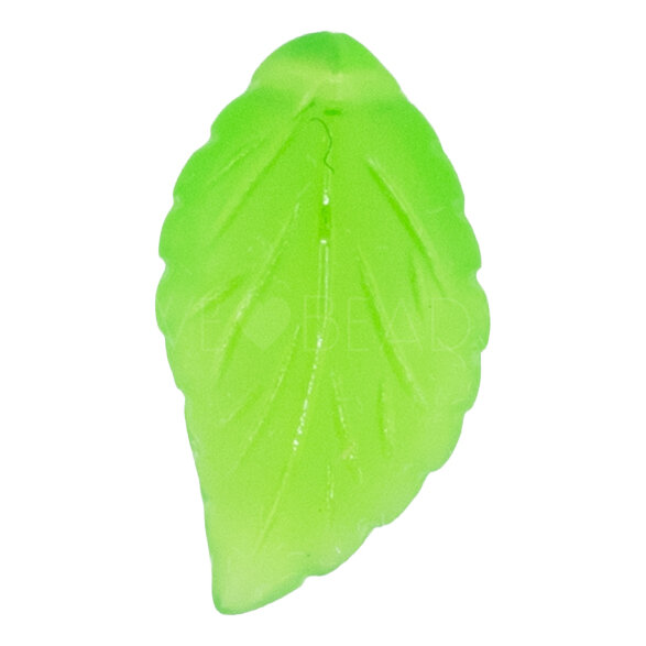 15mm Blatt Perle in blaugrün
