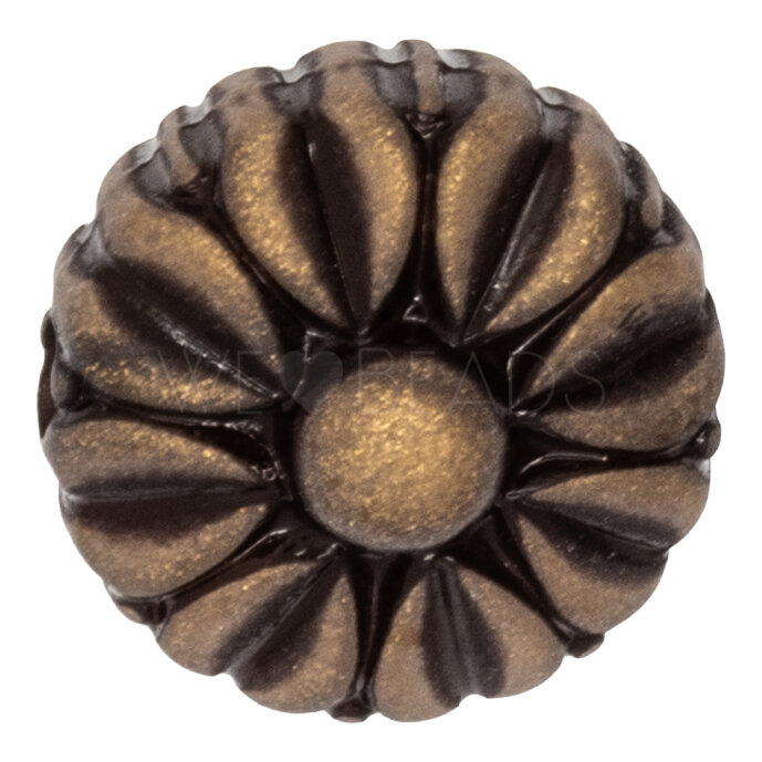 10mm Flower Beads in goldbase