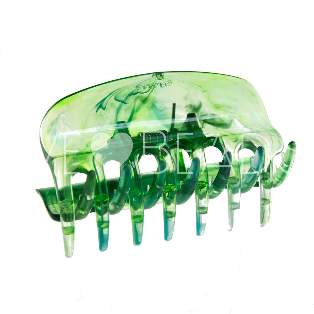 Haarklammer in laubgrün , medium