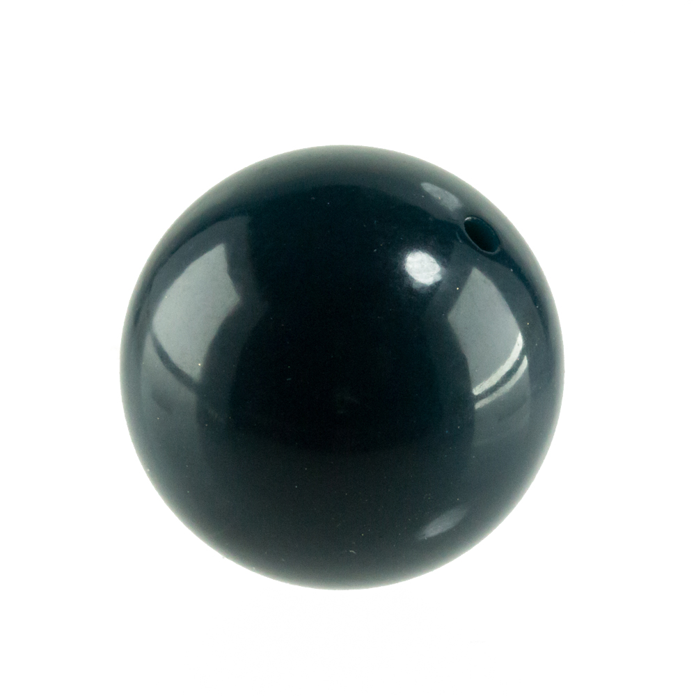 20mm Rundperle in  ozeanblau Satt