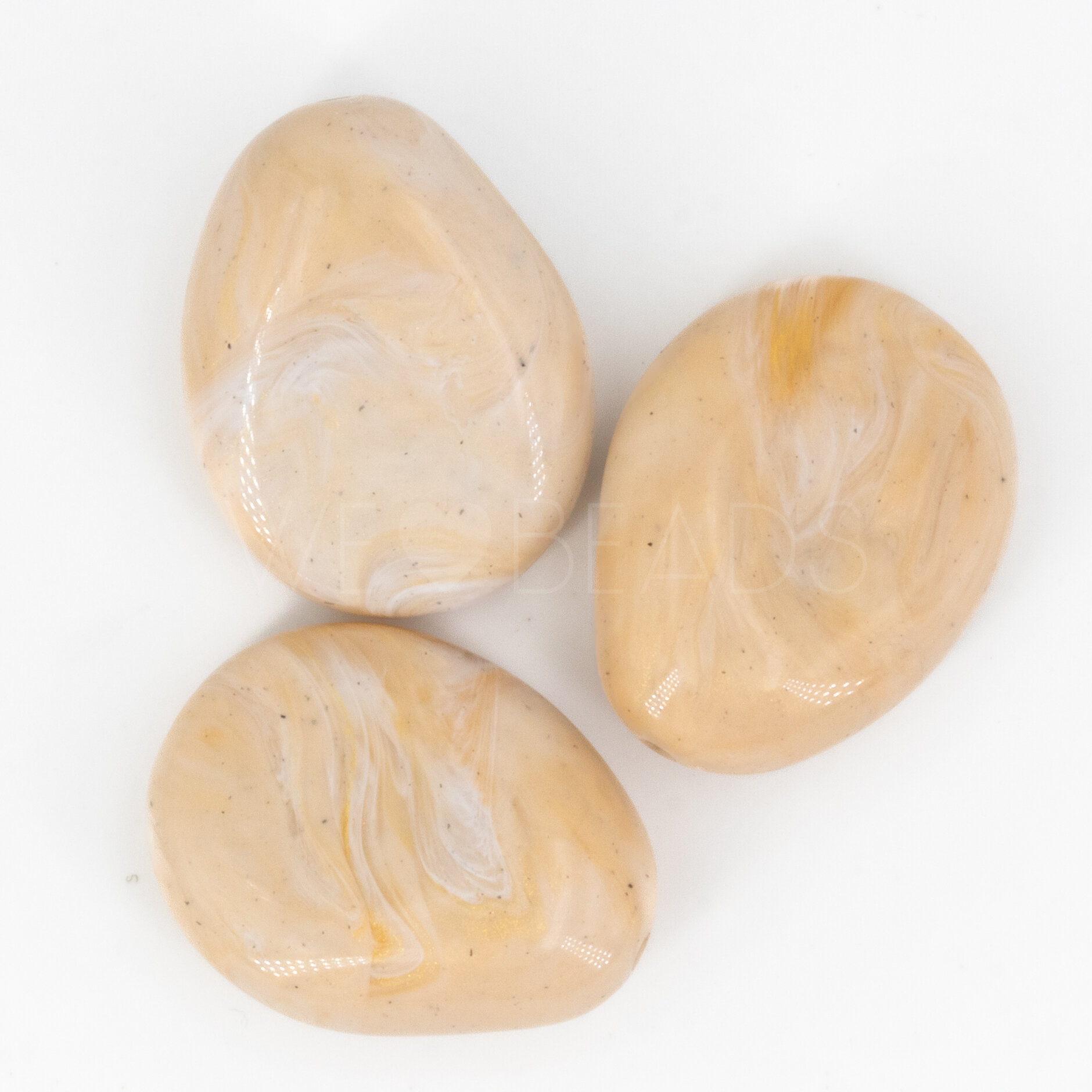 22x17 Perle Barock in elfenbein gold