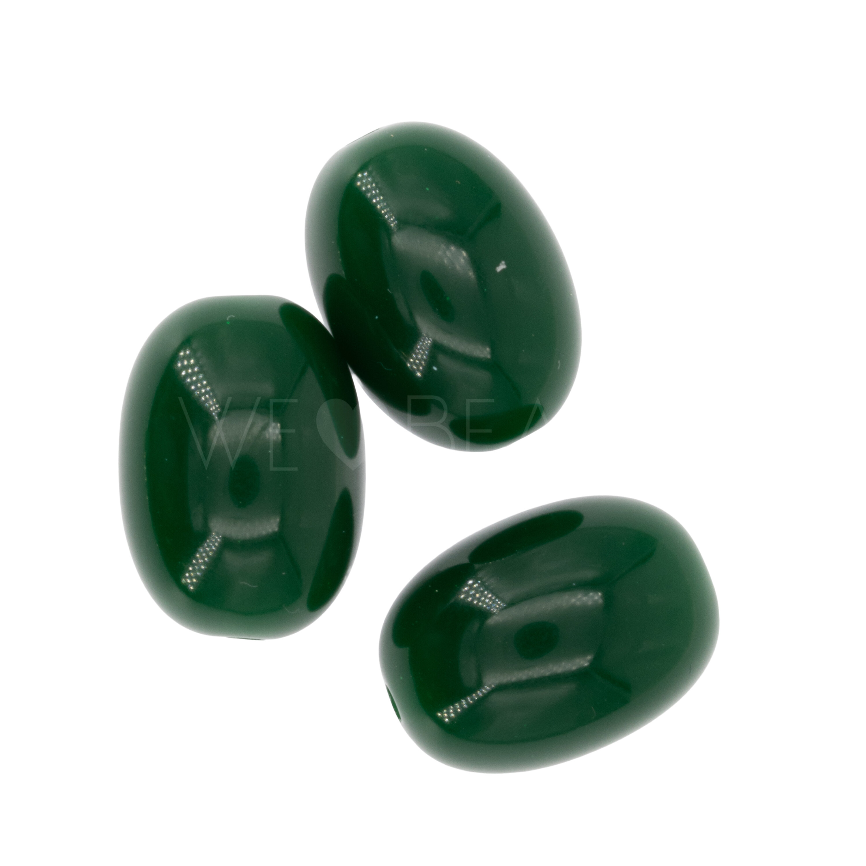 21x15 oval Perle in emeraldgrün