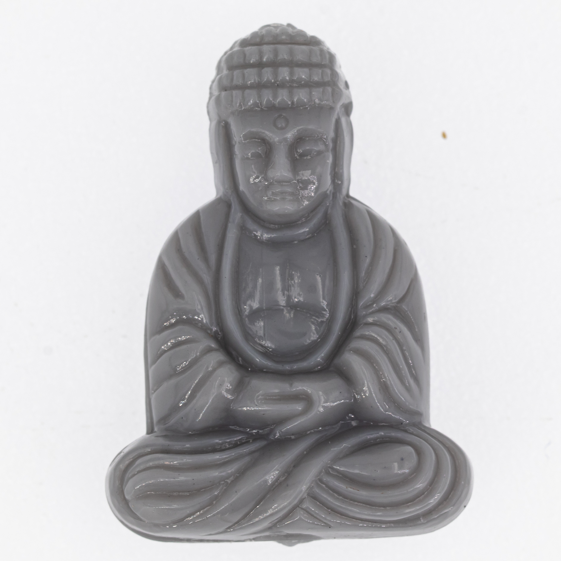 25x18 Buddha-Perle sitzend in grau Satt