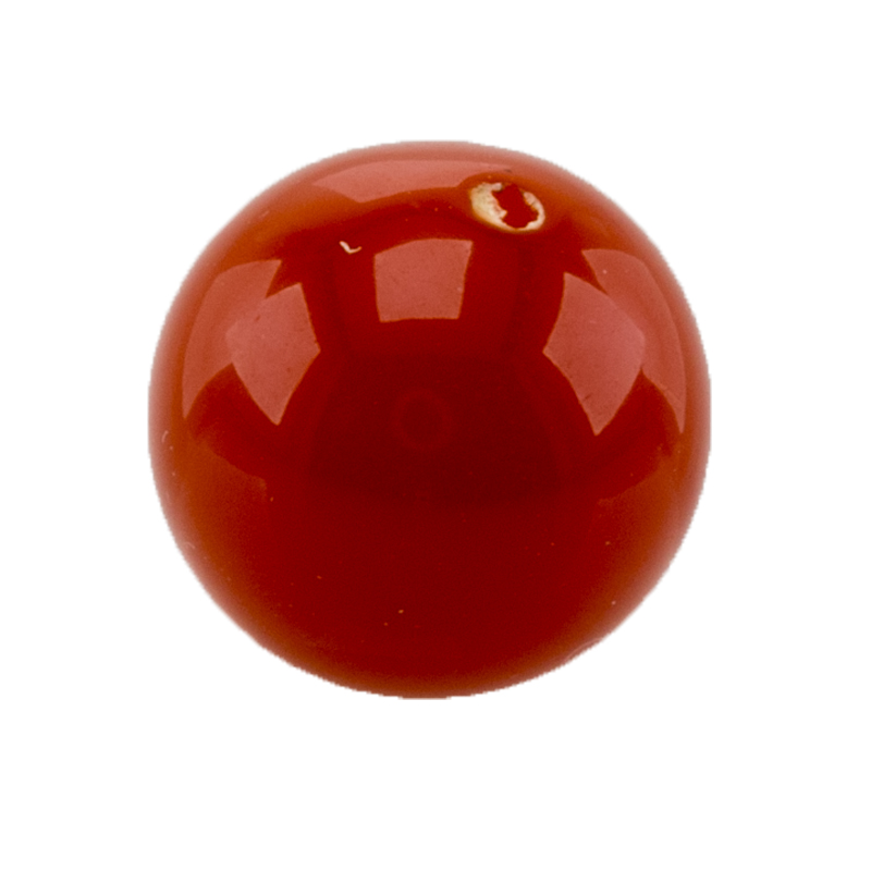 12mm Rundperle in  blutorange Satt