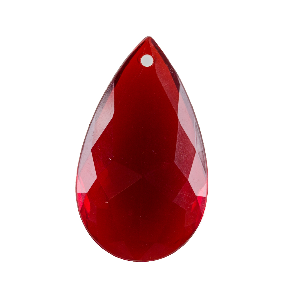 29x18 Tropfen Anhänger - rot Transparent