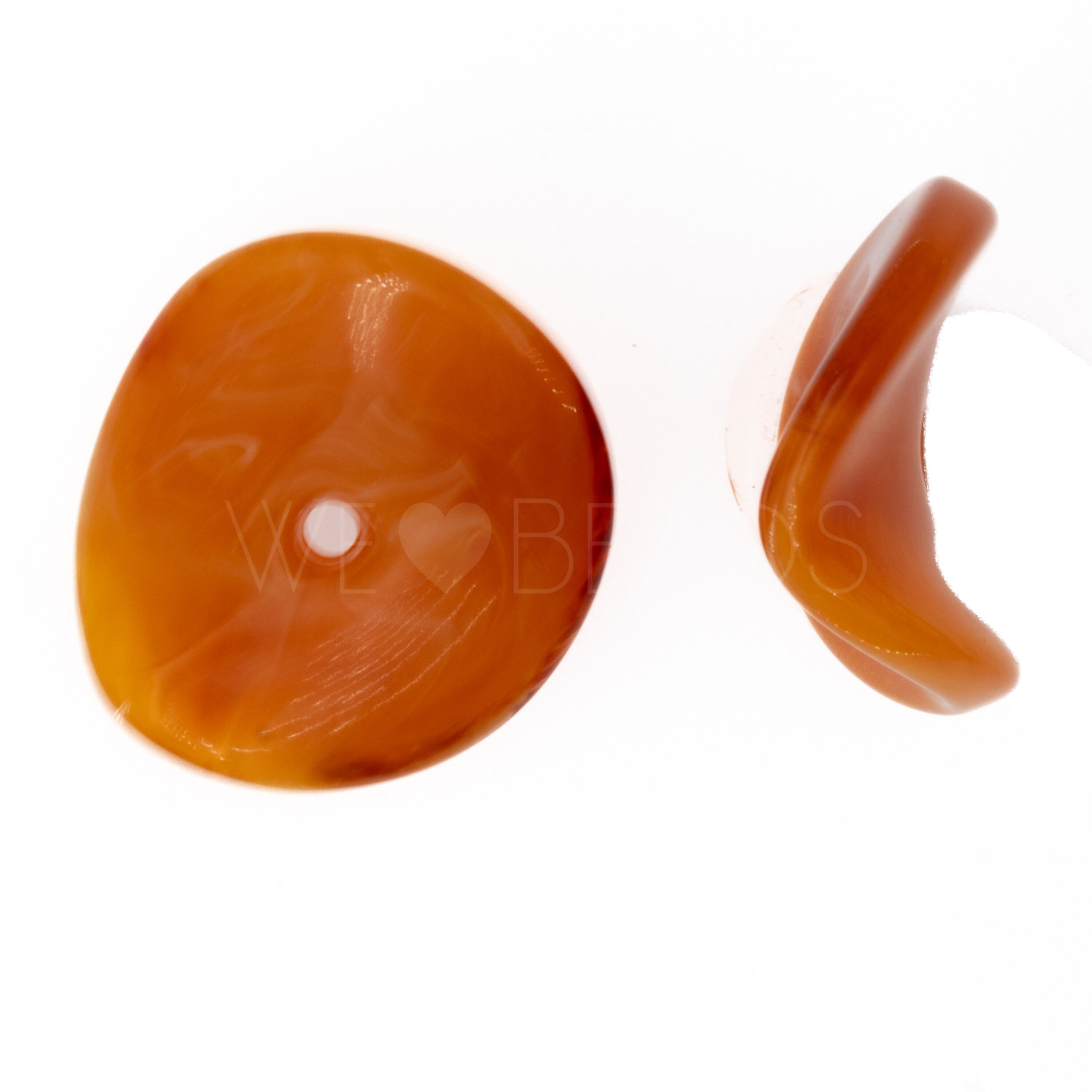 22mm Perle Backgamon plättchen in horn