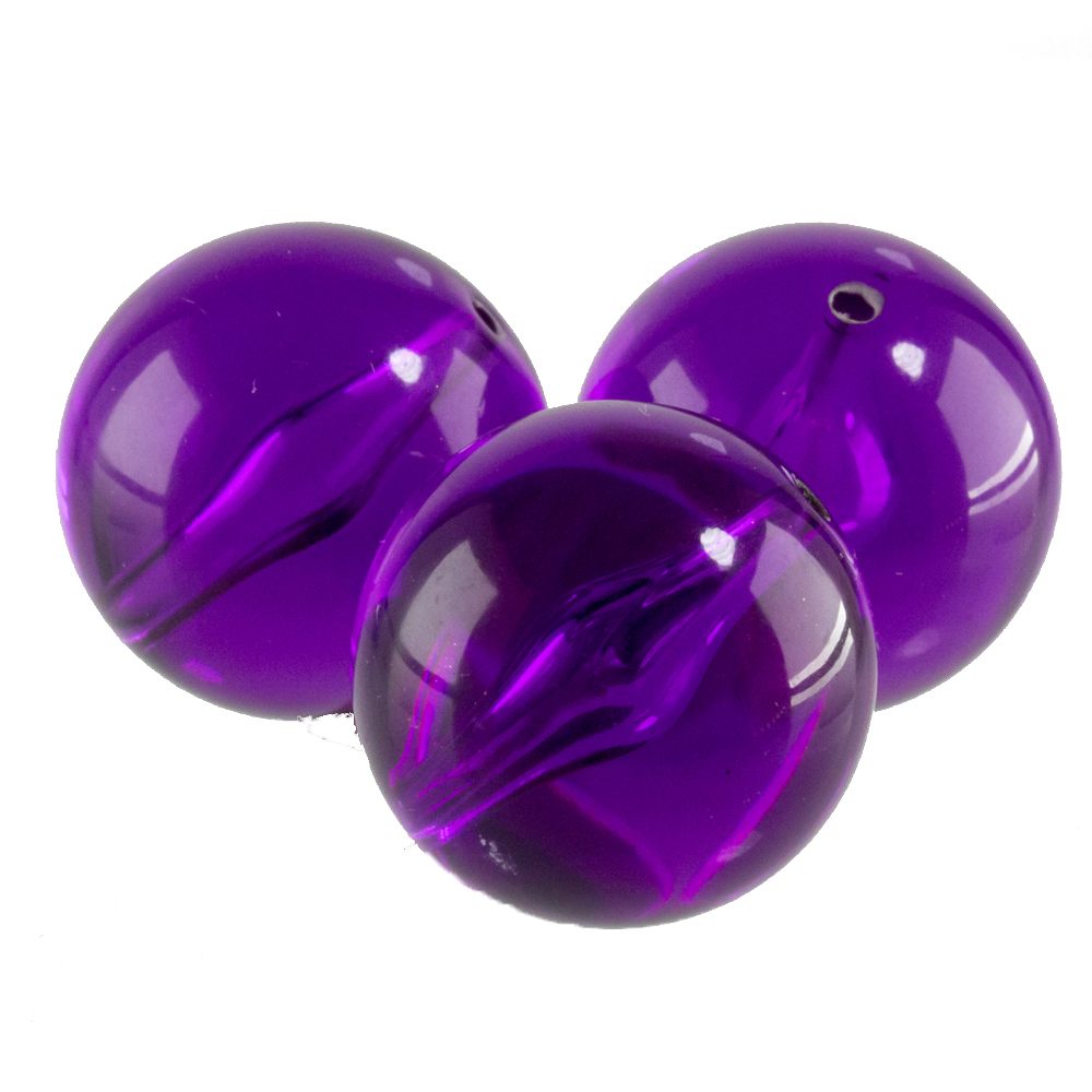 20mm Roundbead in purple Translucent
