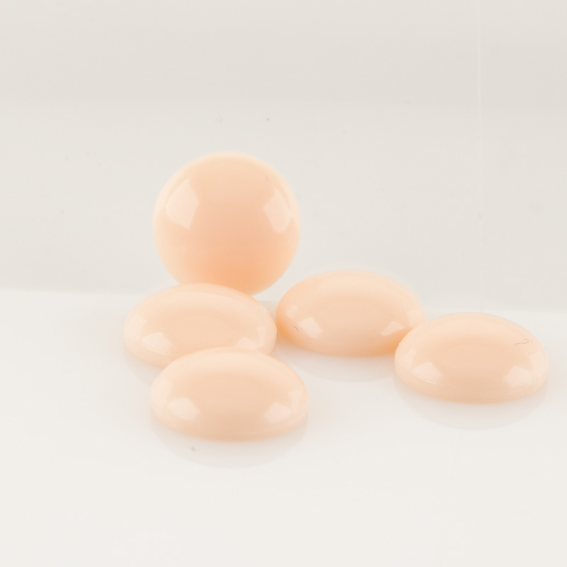 10mm Cabochon oval - muschelrosa Marmor