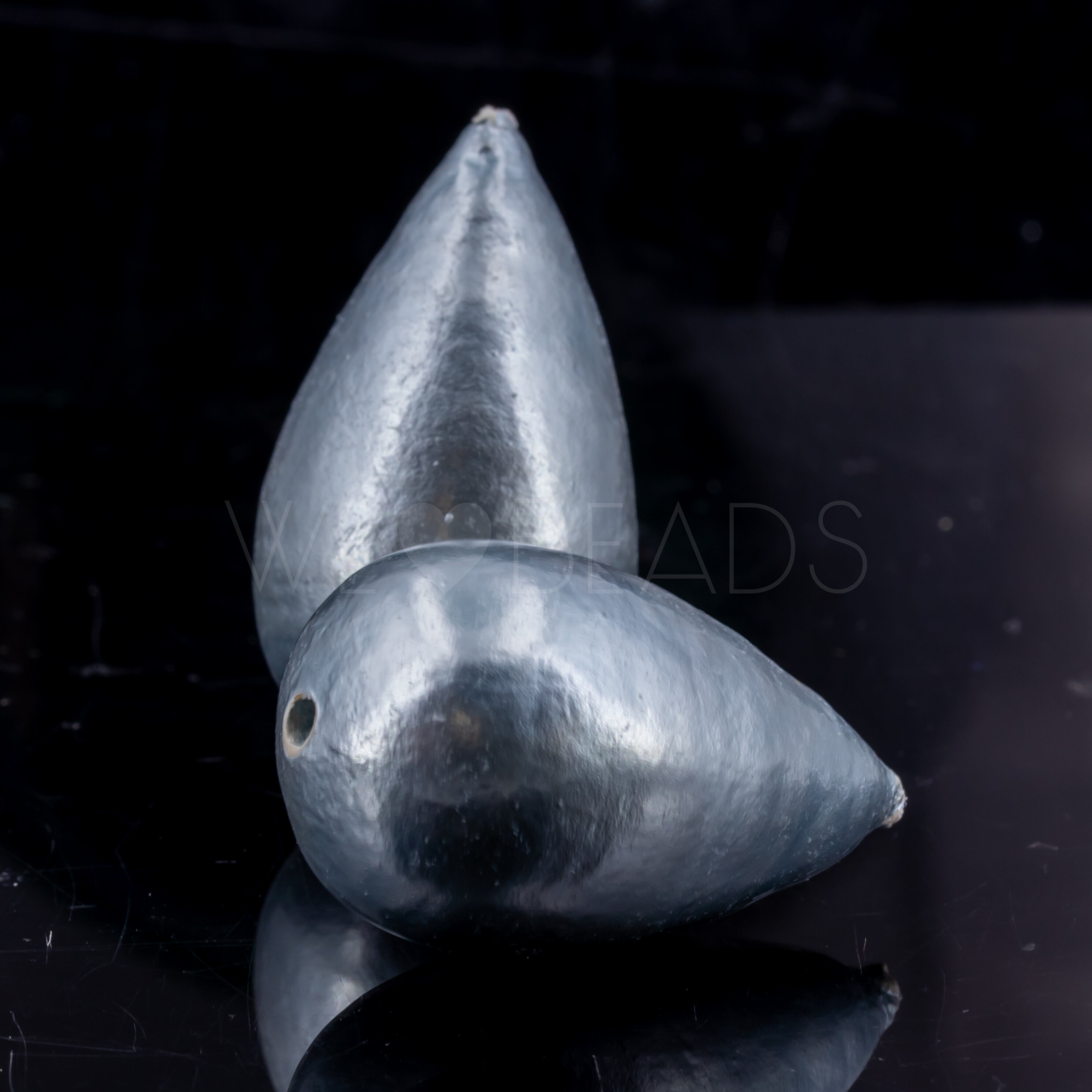 40x23 Paper-Mache Bead Tropfen in hellblau