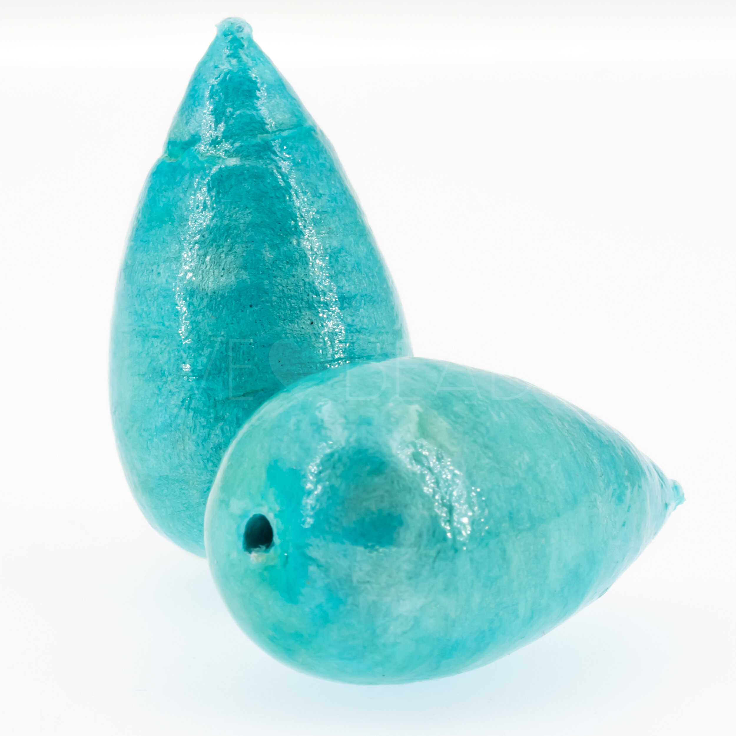 40x23 Paper-Mache Bead Tropfen in helles meeresgrün
