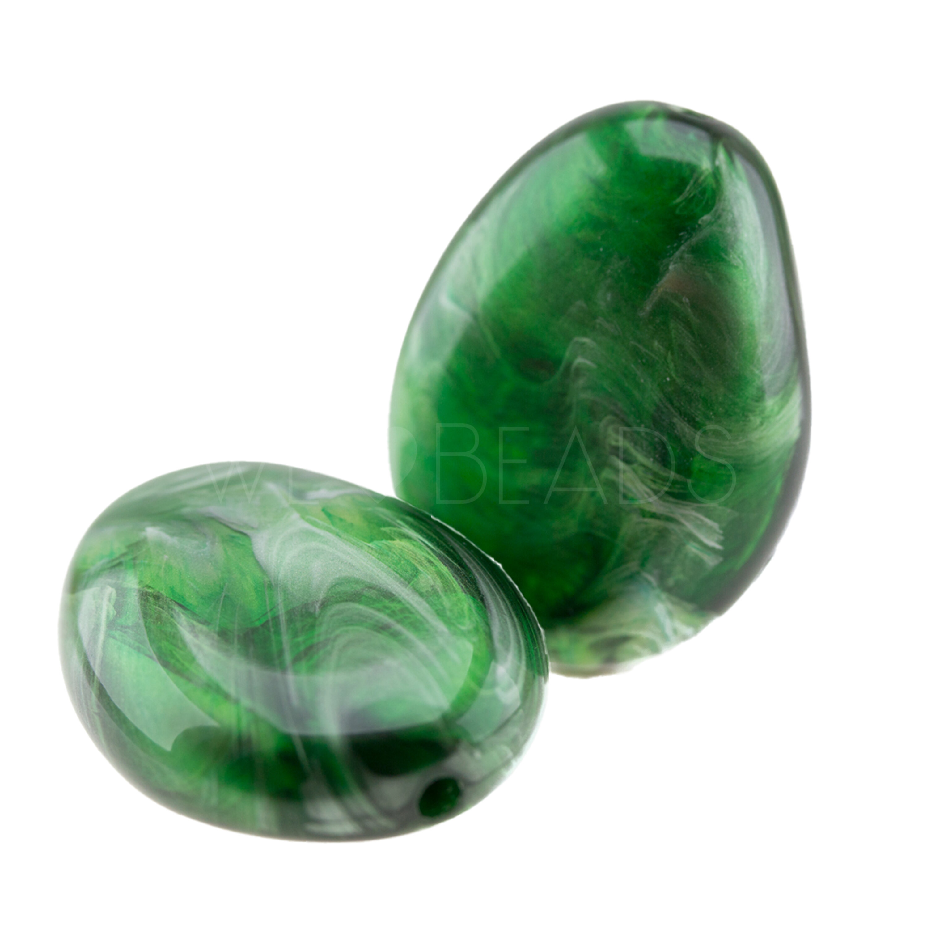 26x20 Perle Barock in Smaragtgrün 