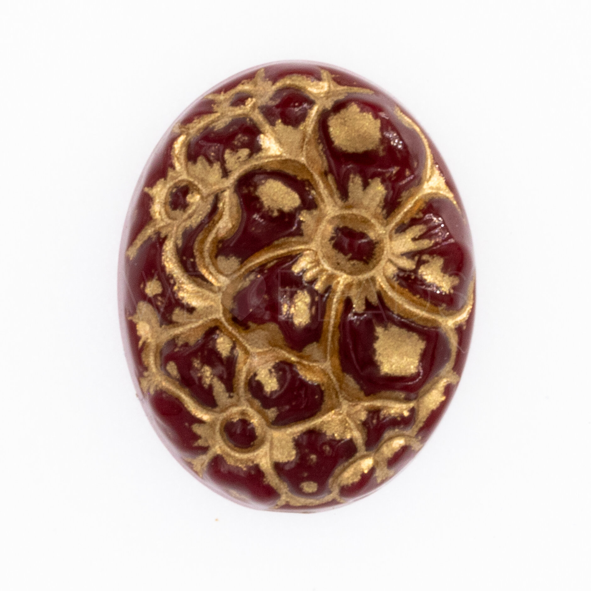 19x15 Cabochon oval in burgundrot