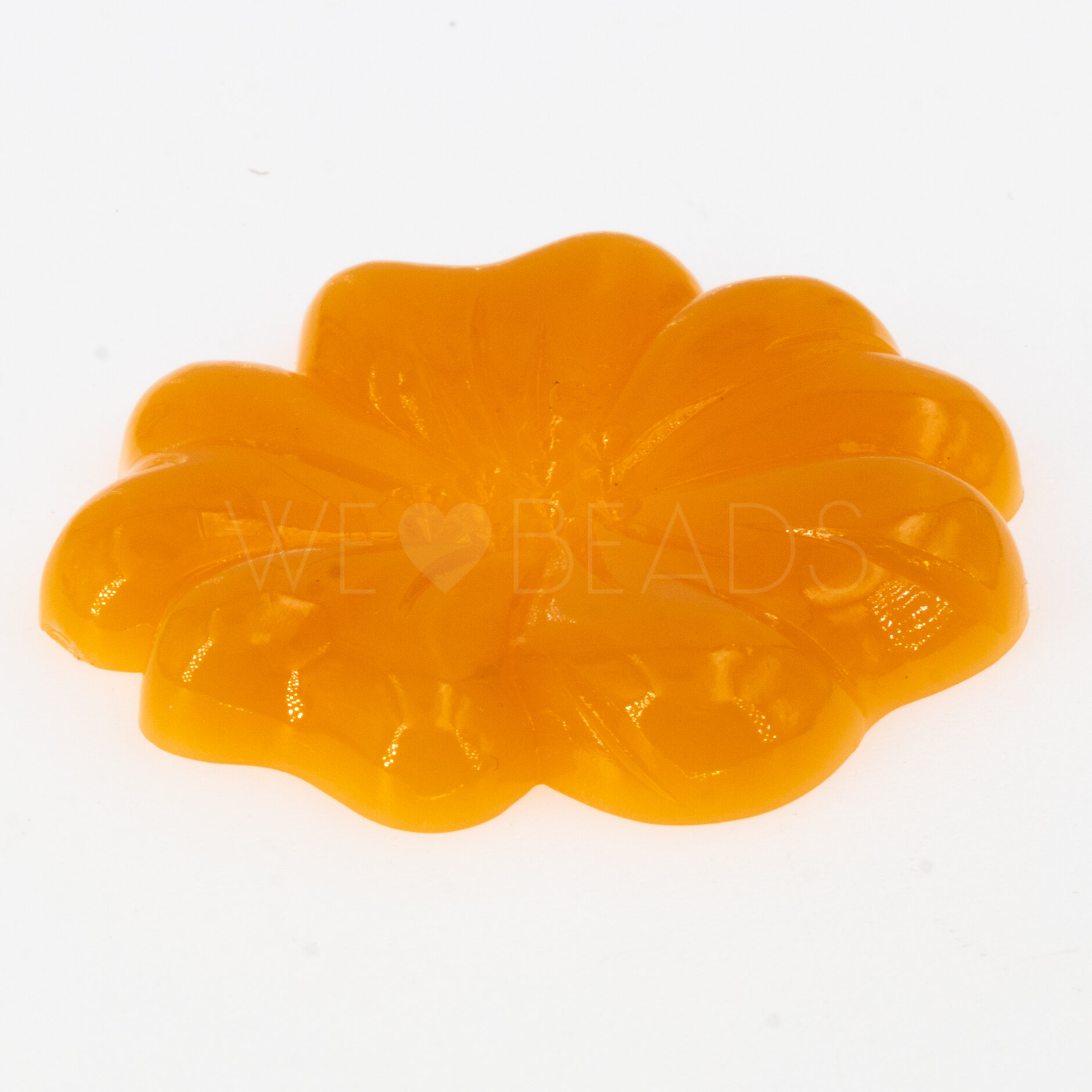 49mm Flower Cabochon in honey yellow