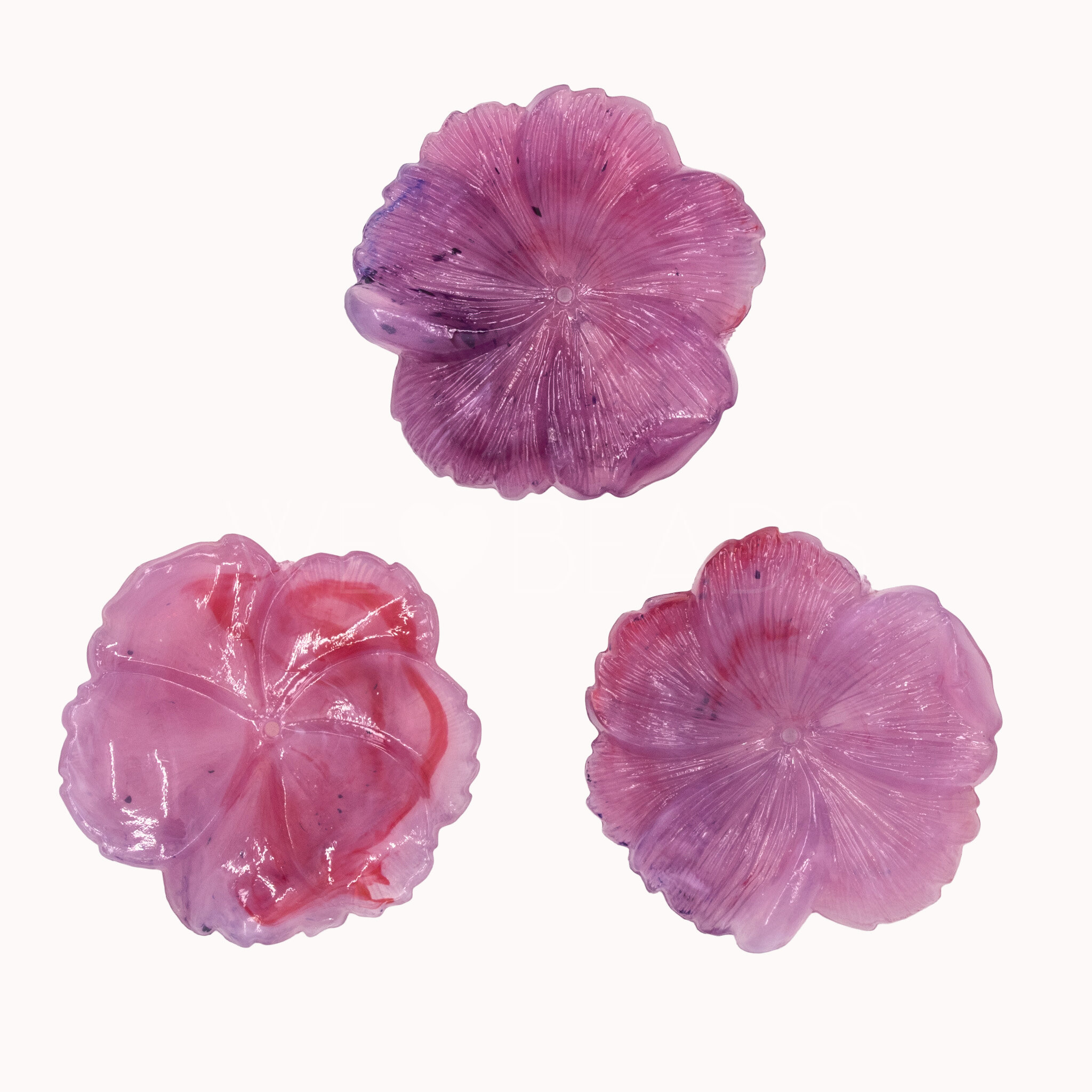 33mm Blume Perle in lila