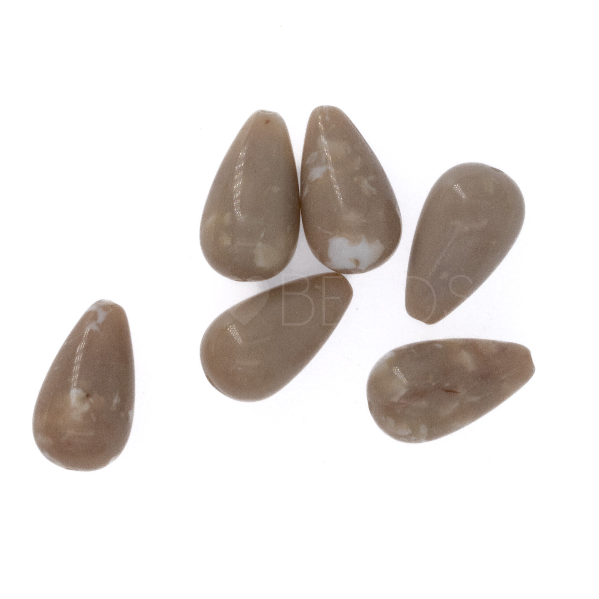 14x8 Tropfen perle in sesam beige 