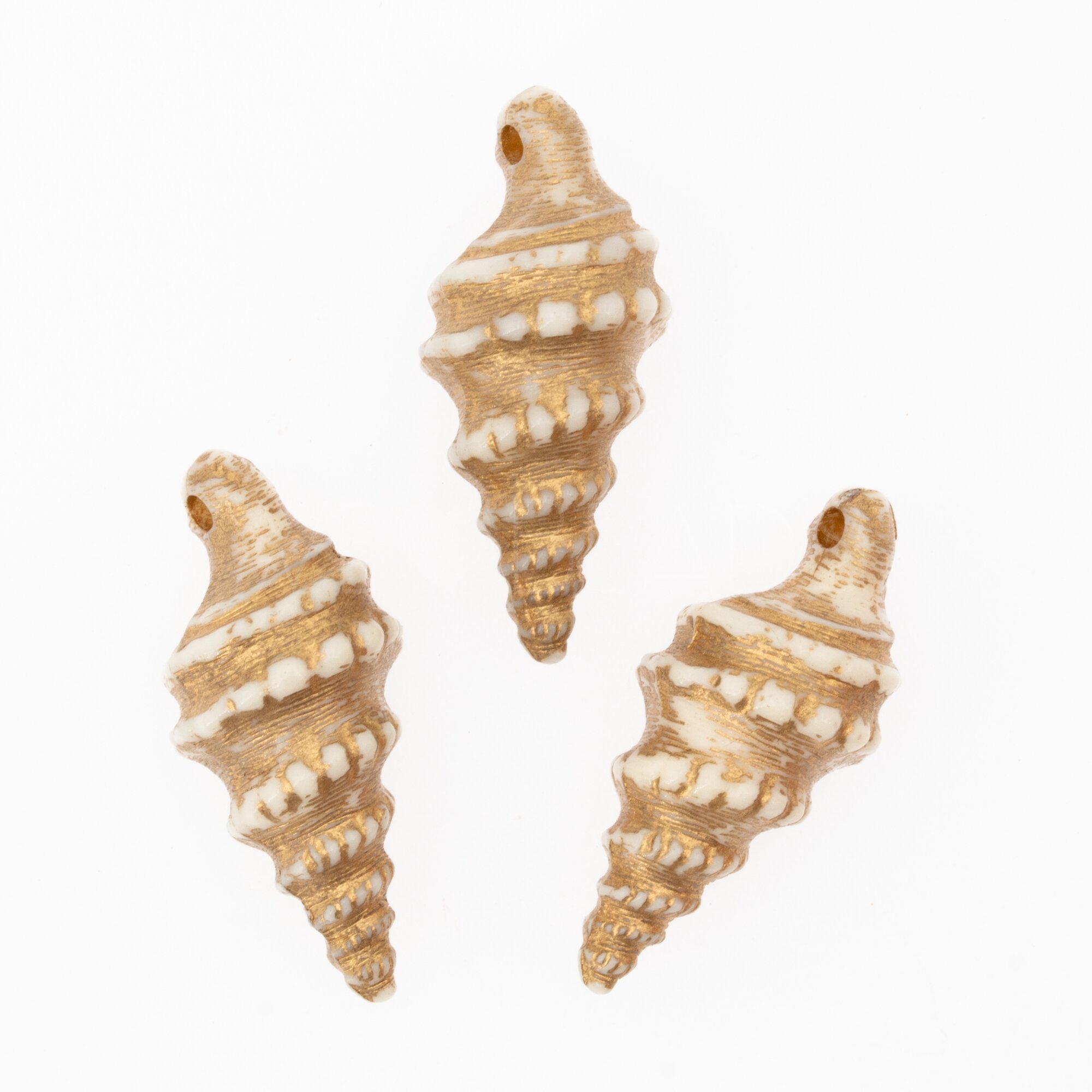 32mm Muschel Anhänger in elfenbein