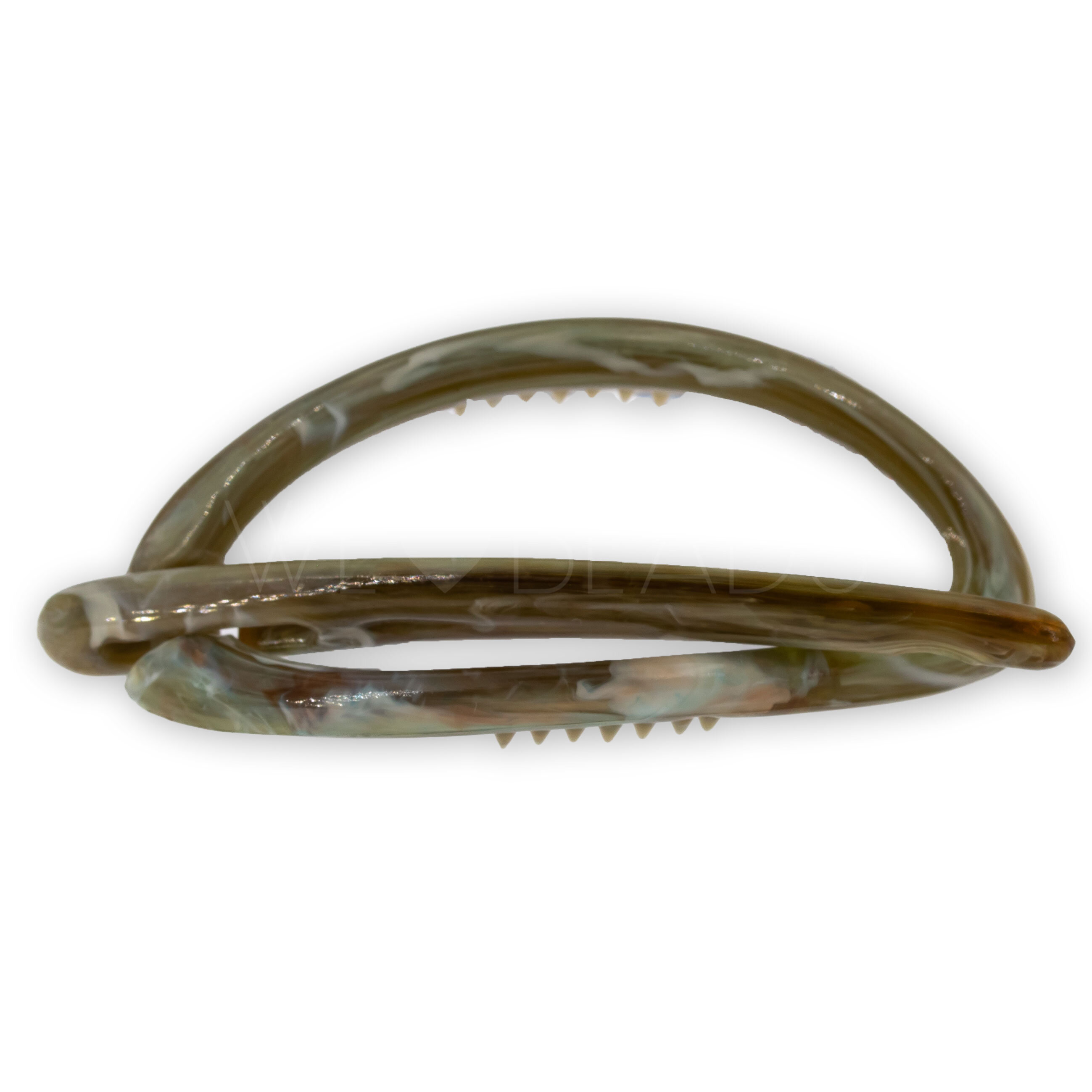 Dragonfly clip in olive Marbled, medium