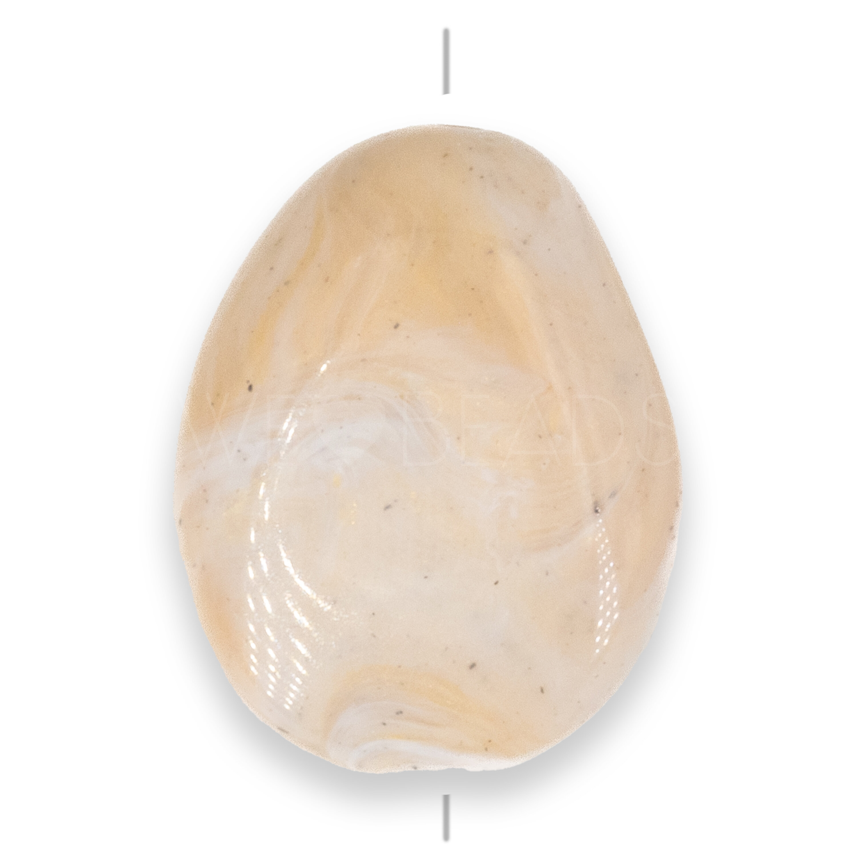 22x17 Perle Barock in elfenbein gold