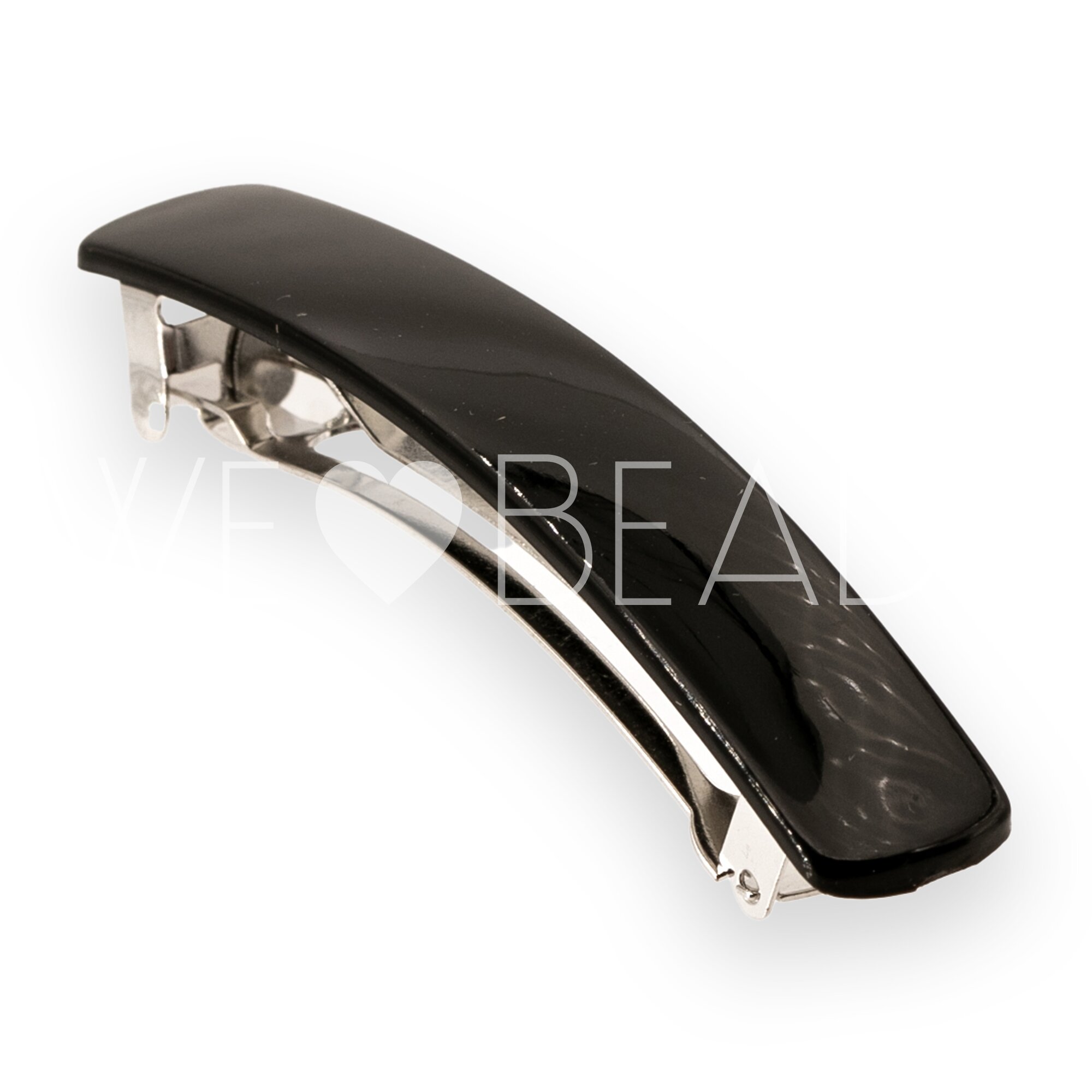 Haarspange Rechteck in schwarz medium