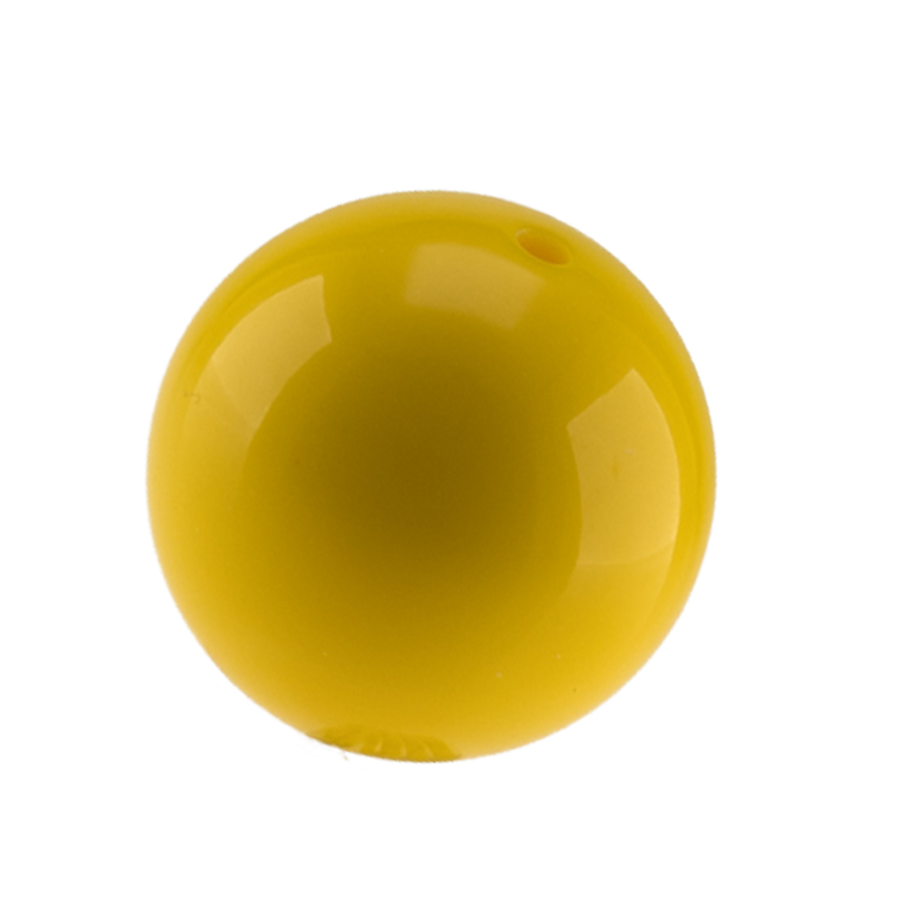 14mm Rundperle in  gelb Satt