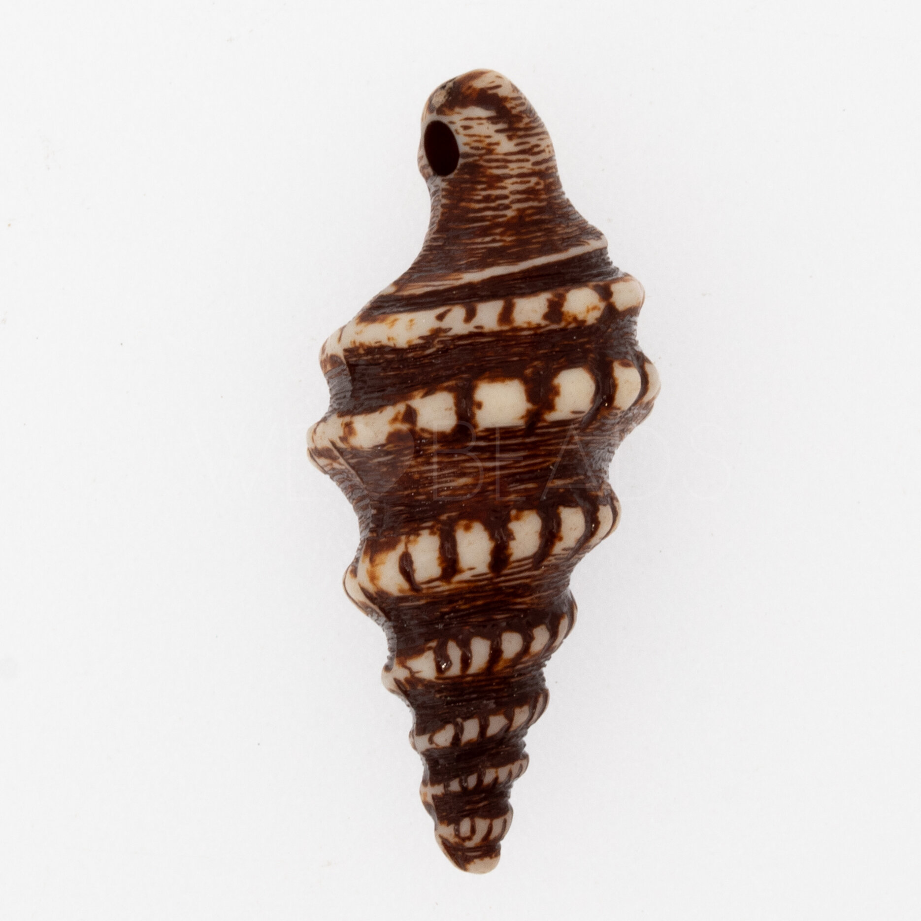 32mm Shell Charm in ivory-brown