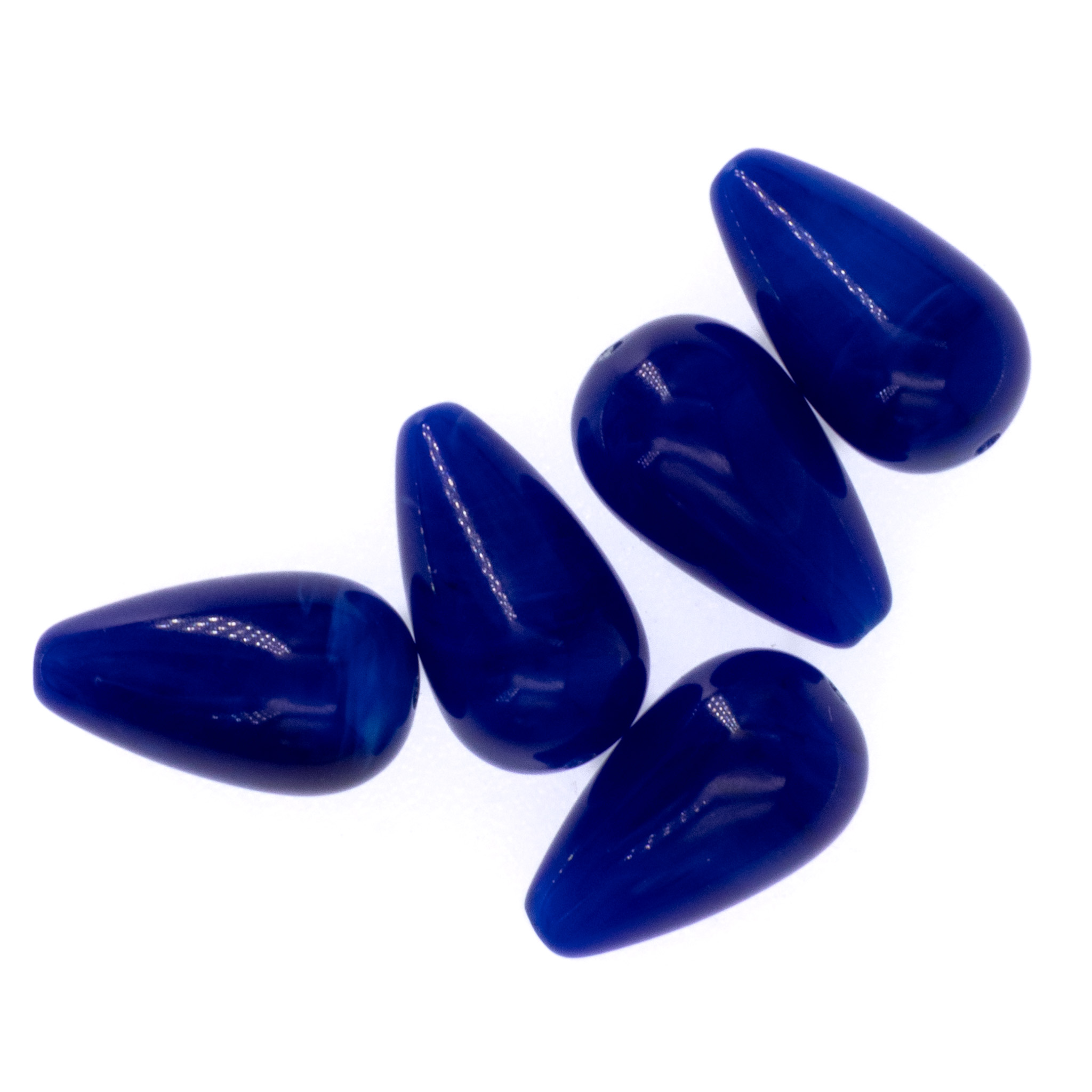 14x8 Tropfen perle in königsblau 