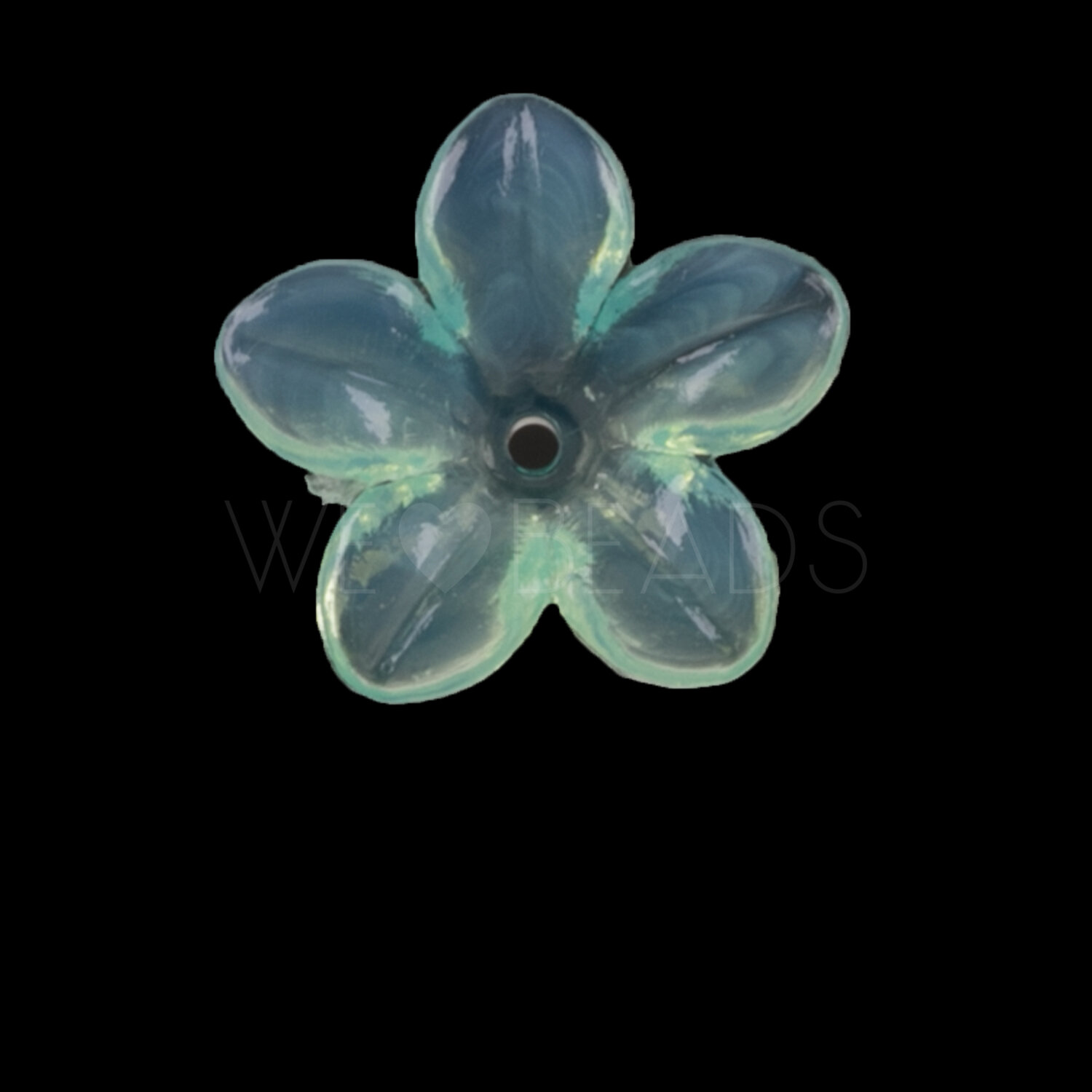 14mm Flower Beads in bermuda turquoise