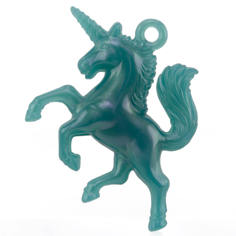 45x36 Unicorn Charm in sea blue aurora 