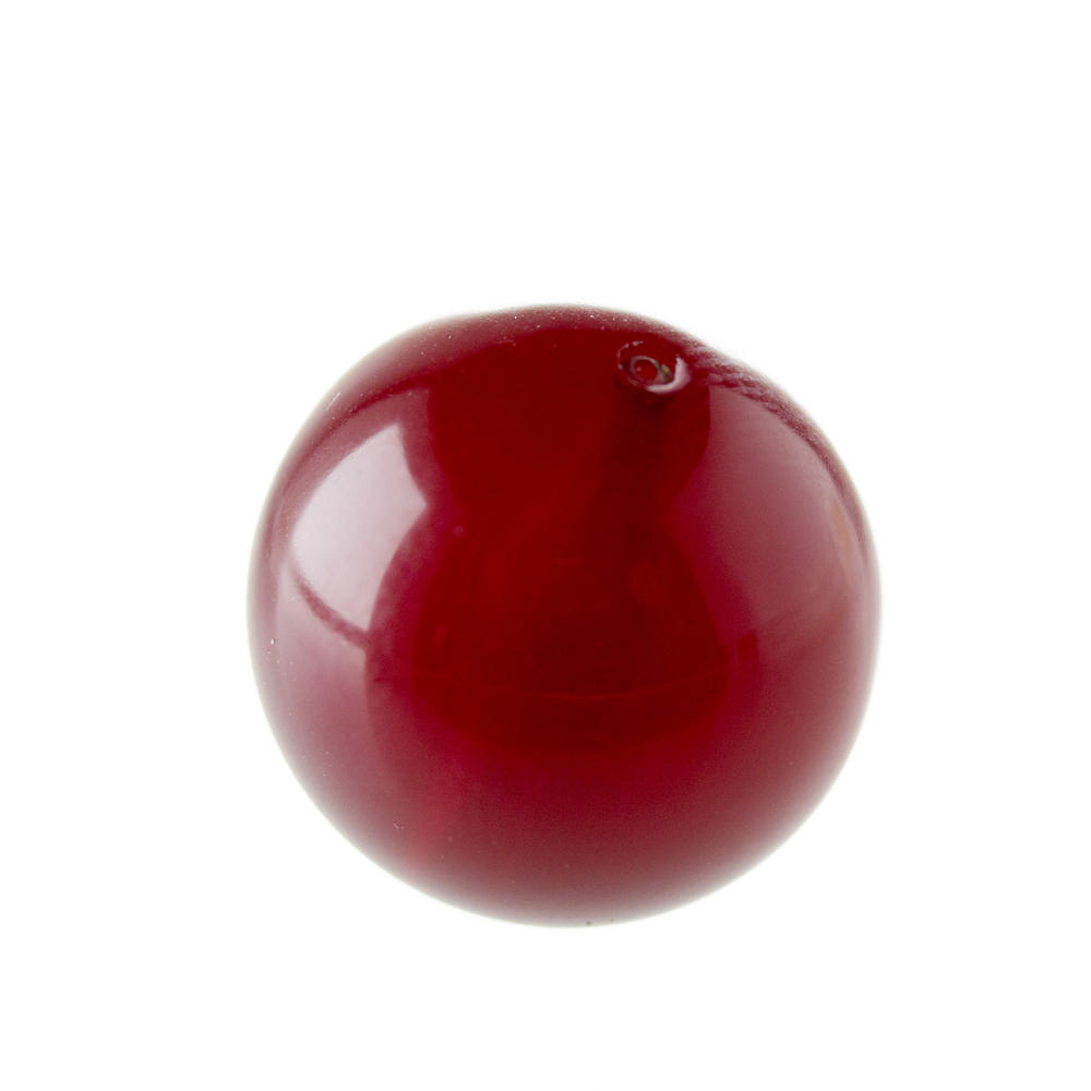 14mm Roundbead in marsala red Opal