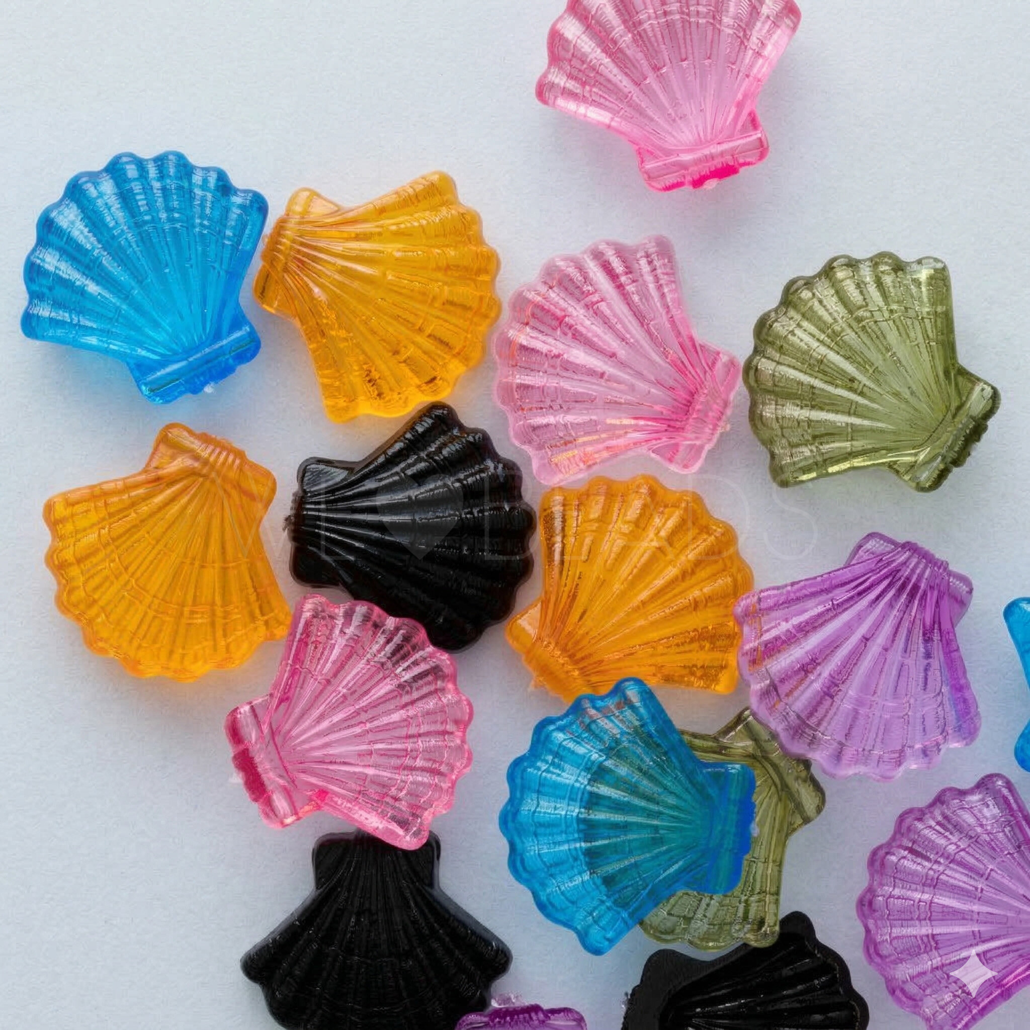 21x19 Jakobsmuschel Perle in nachtblau