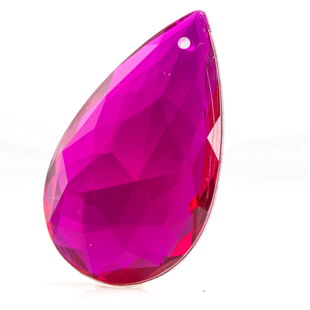 29x18 Tropfen Anhänger - Fuchsia Transparent