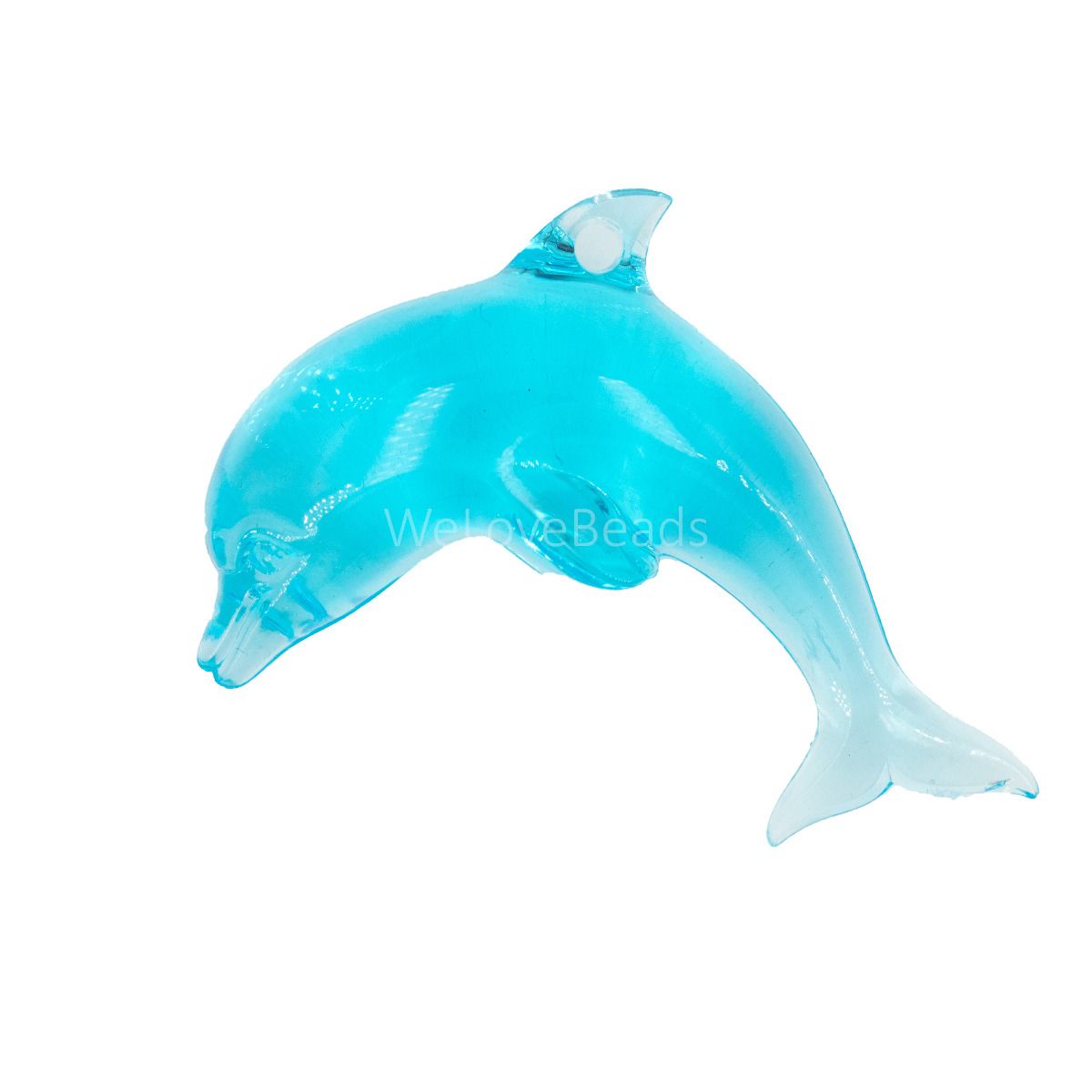 45x30 delfin Anhänger - Aqua Transparent