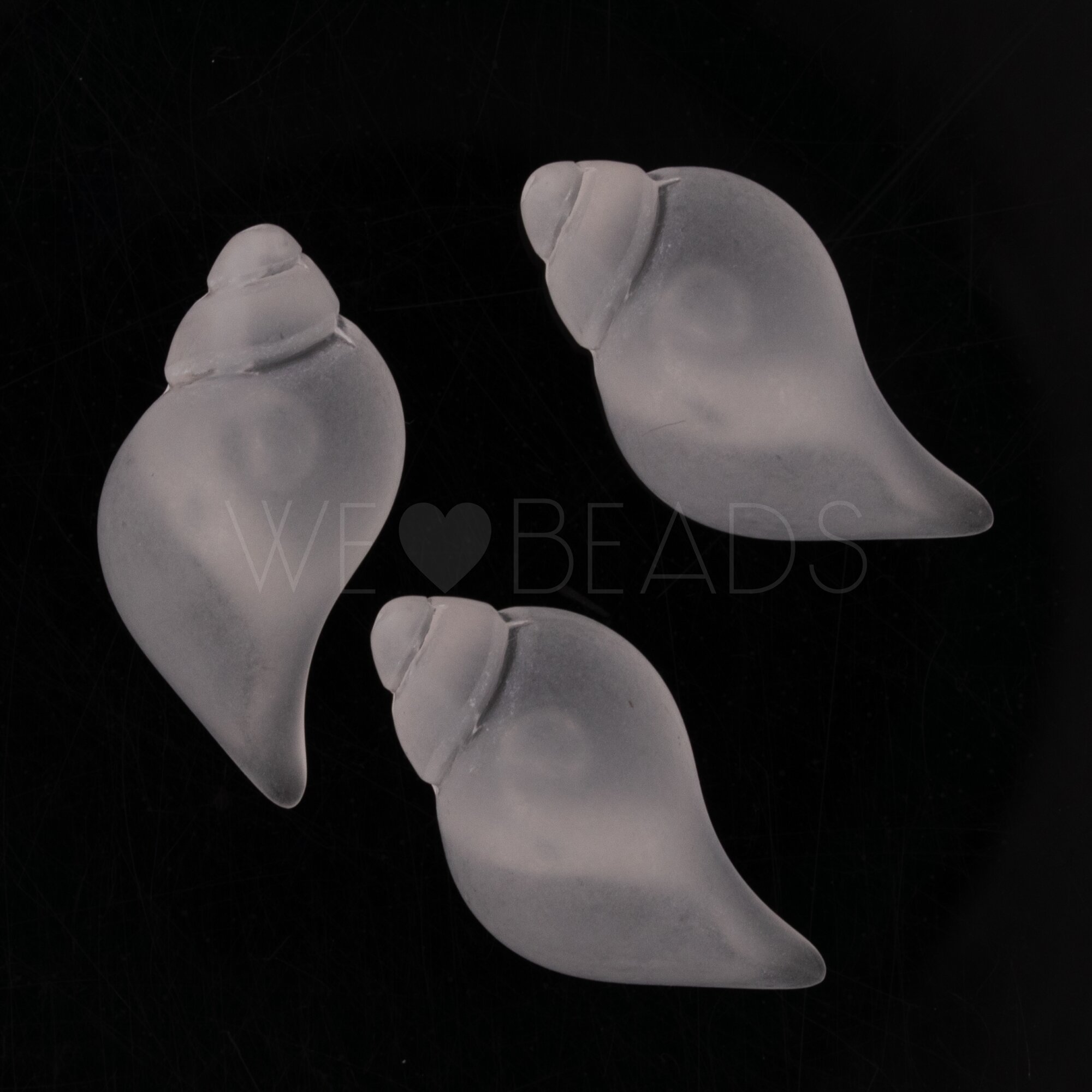 51x26 Muschel Perle in Kristall matt