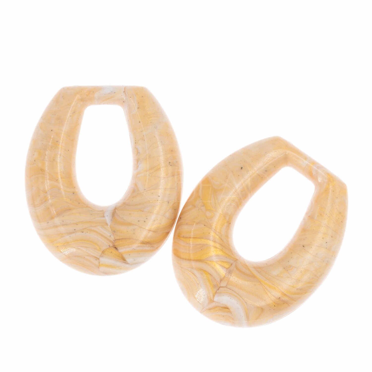 35x26 Anhänger Elypse in elfenbein gold