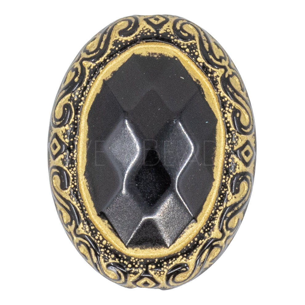 18x14 oval Beads in black