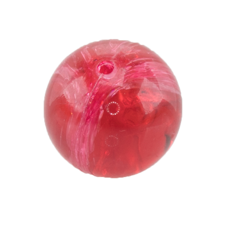 12mm Rundperle in  Rubinwirbel Crash