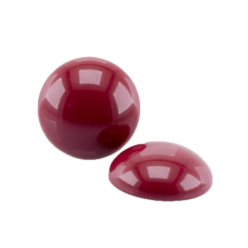 16mm Cabochon Rund in bordeaux