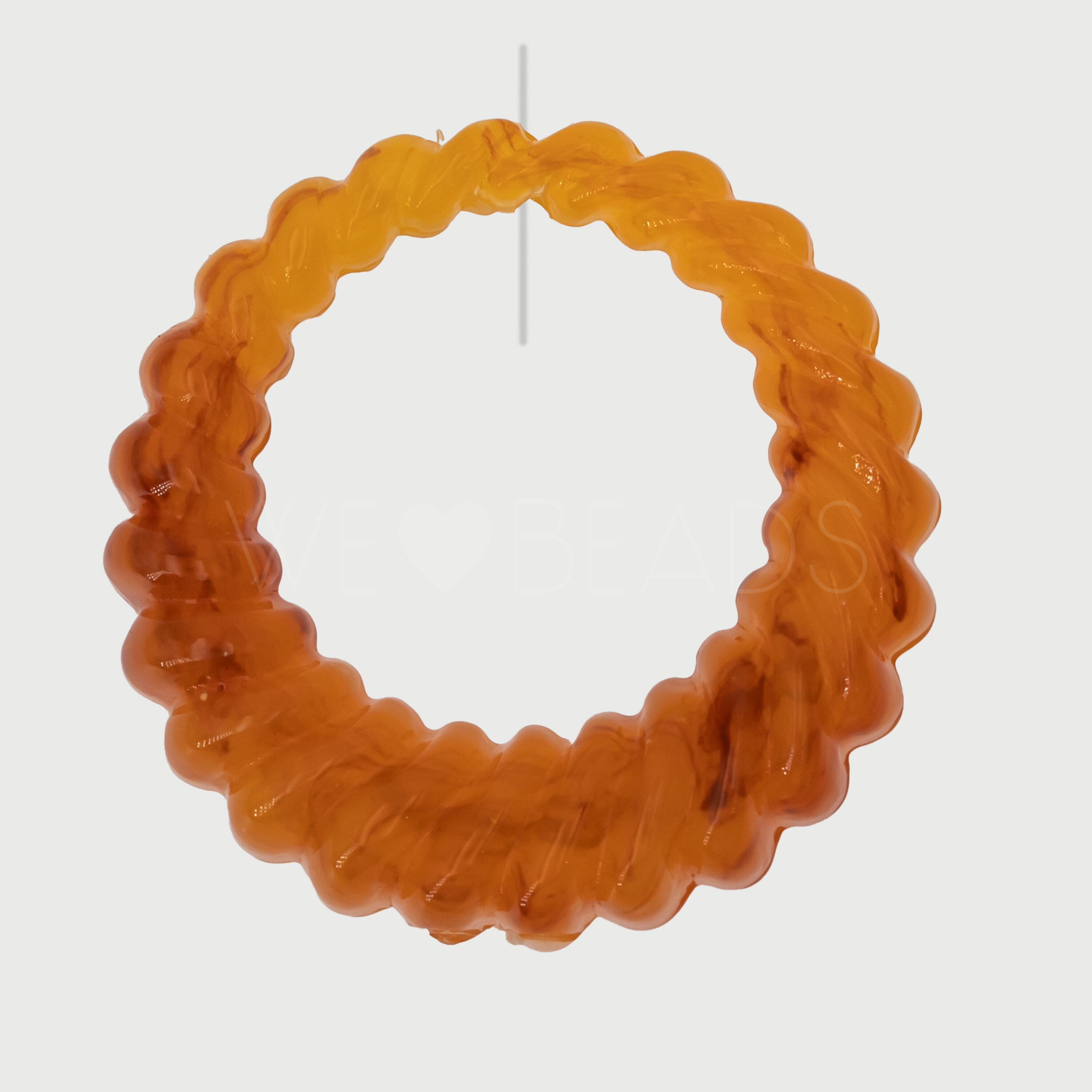 30mm Rund Anhänger in bernstein 