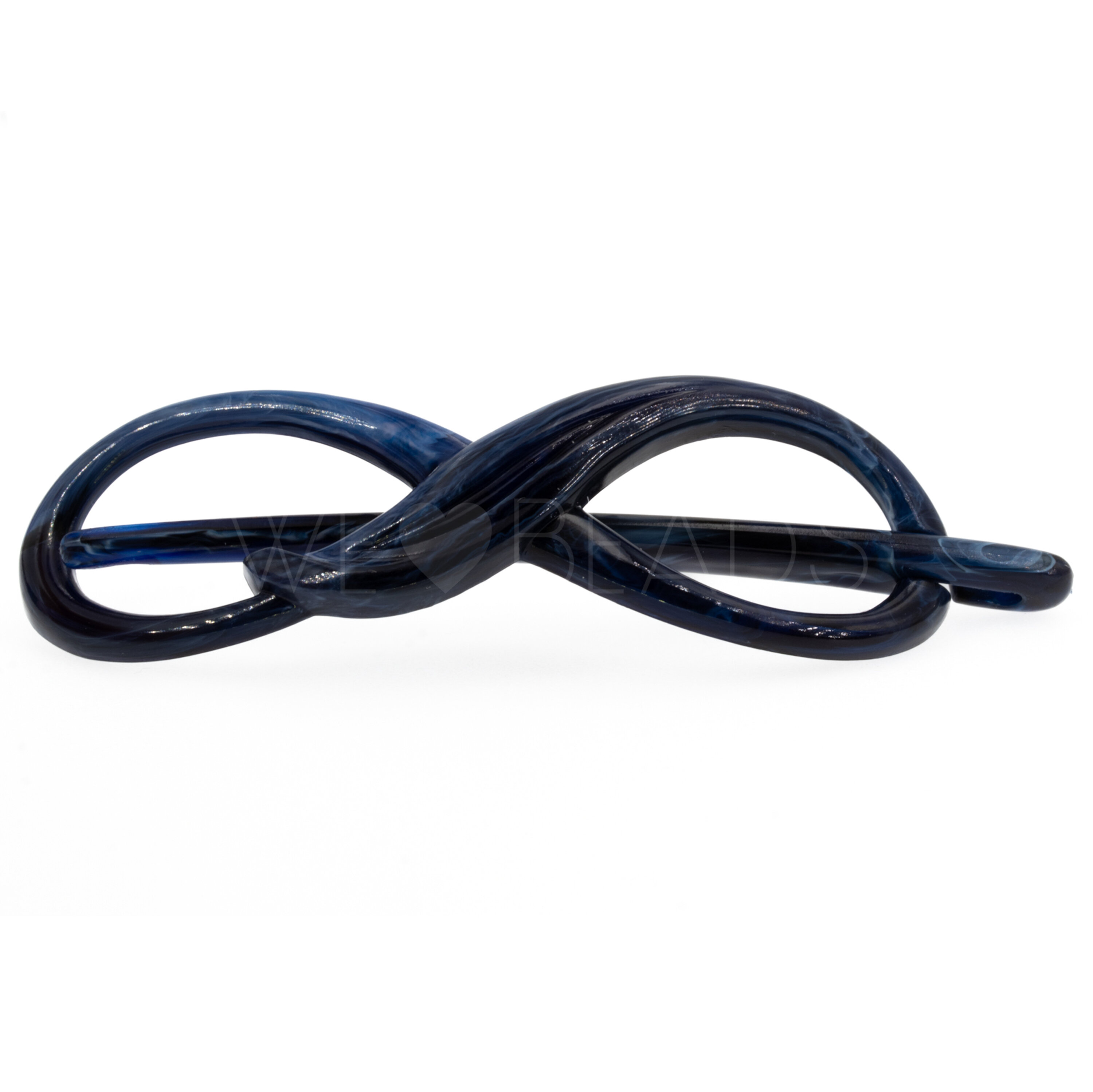 Libellenspange in lapisblau Marmor, Seide, medium