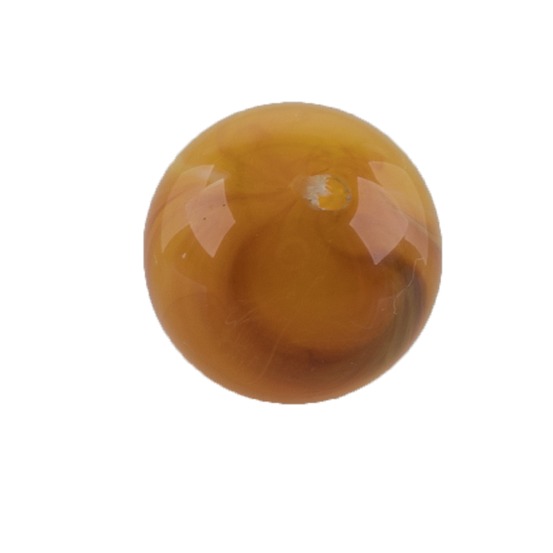12mm Rundperle in  bernstein orange Marmor
