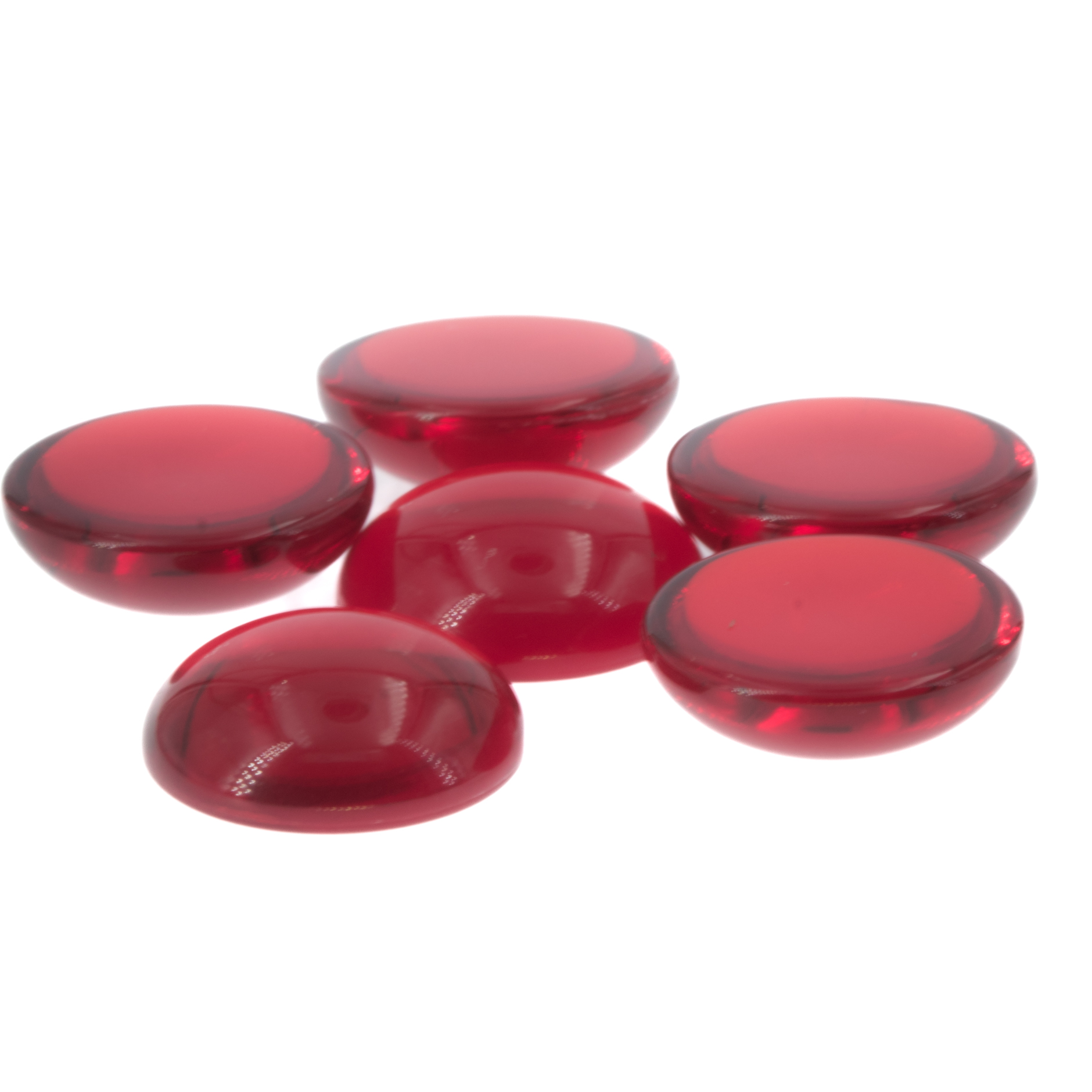 14mm Cabochon Rund in rot