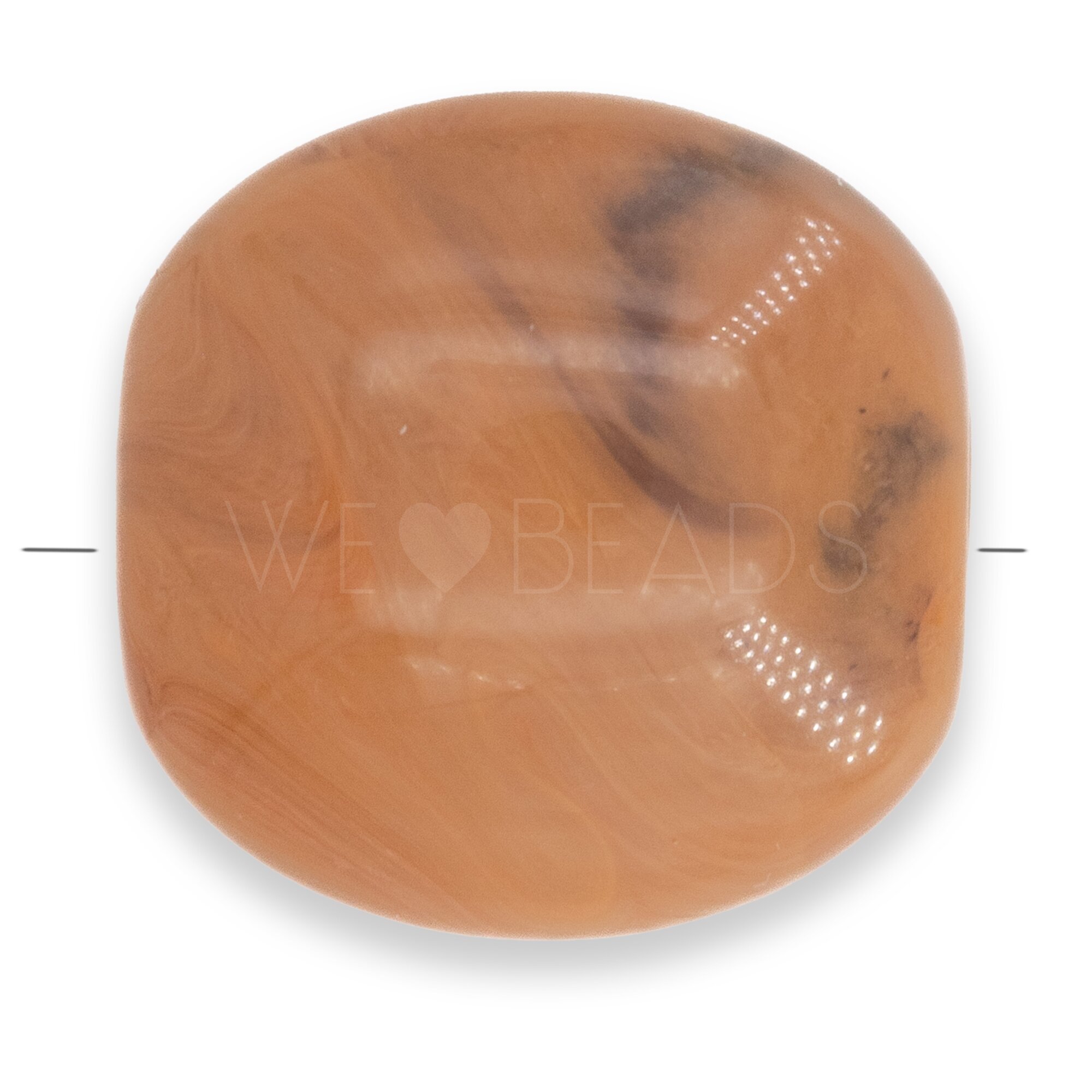 25mm Pillow Beads in caramell brown